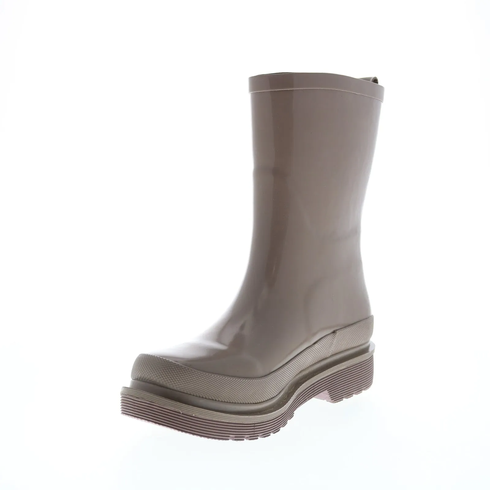 Soft Cushioning Fashionable Design Chooka Damascus Mid Boot 11101830B-013 Womens Brown Slip On Rain Boots