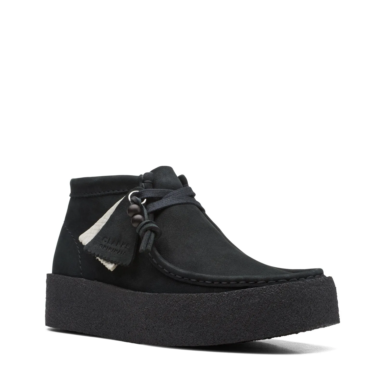 Clarks Wallabee Cup Boot 26168980 Womens Black Nubuck Lace Up Chukkas Boots High Performance Stable base