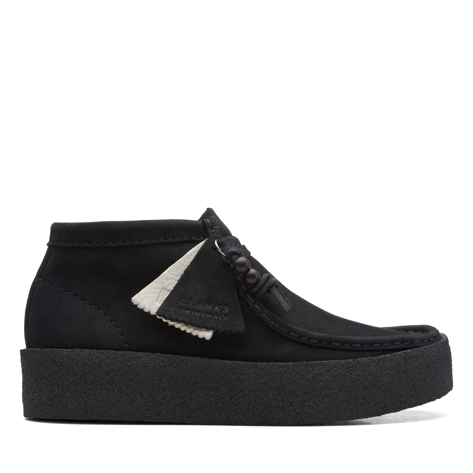 Rough Ground Versatile Footwear Clarks Wallabee Cup Boot 26168980 Womens Black Nubuck Lace Up Chukkas Boots