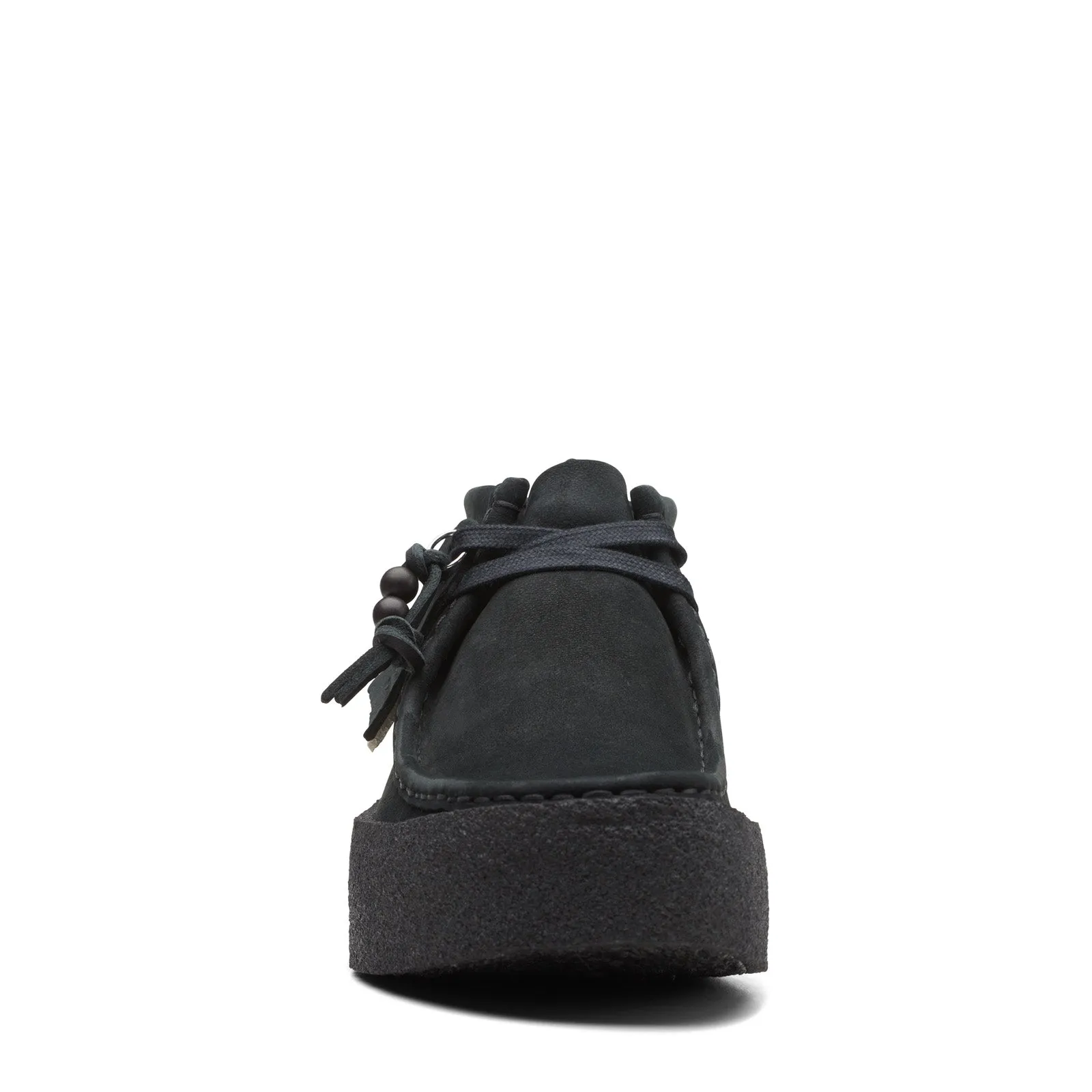 Clarks Wallabee Cup Boot 26168980 Womens Black Nubuck Lace Up Chukkas Boots All-Weather Design. Fashion Utility