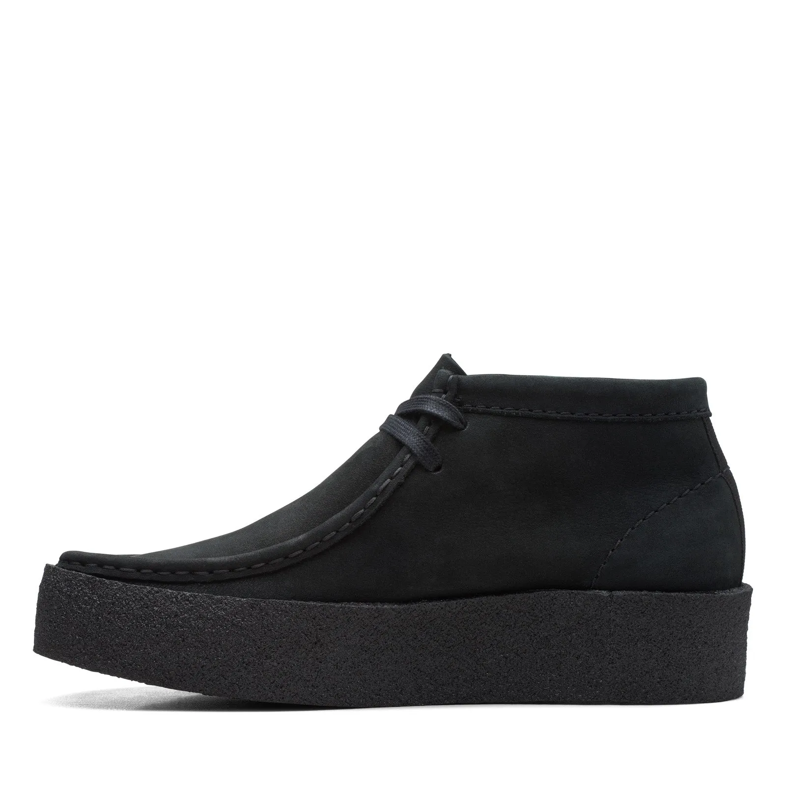 Wind Barrier Sturdy Frame Clarks Wallabee Cup Boot 26168980 Womens Black Nubuck Lace Up Chukkas Boots