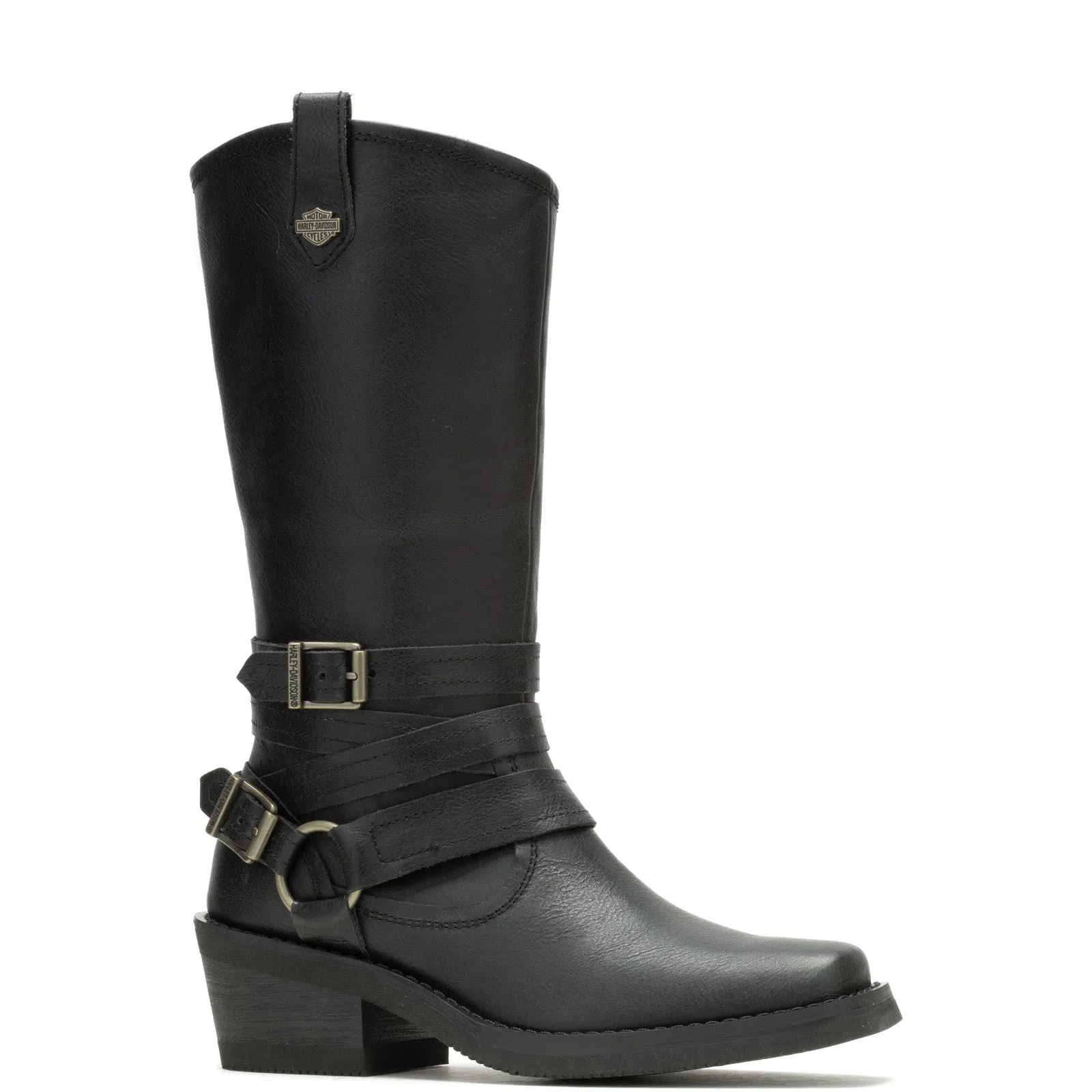 Harley-Davidson Dalis 11" D87264 Womens Black Leather Casual Dress Boots Shock absorption Effortless Wear