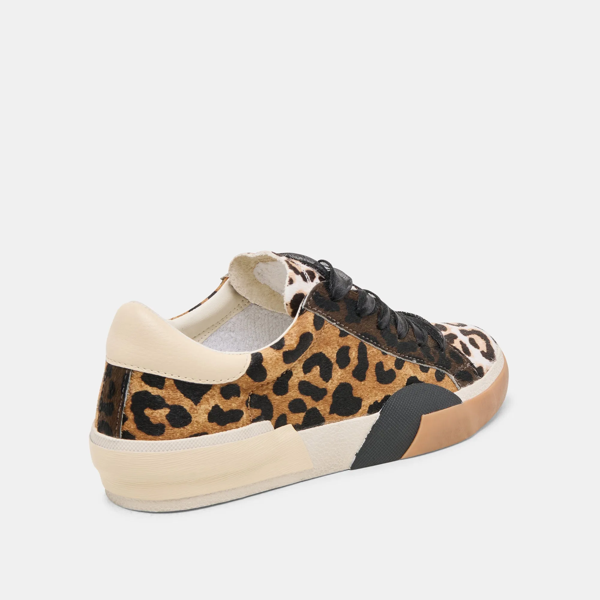 Boosted fit Trend-setting arch ZINA SNEAKERS TAN MULTI CALF HAIR