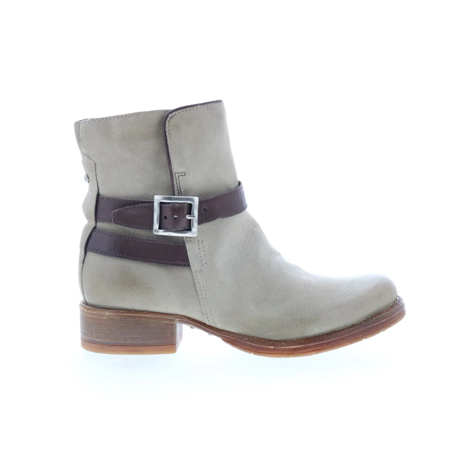 Classic Style Lace-up Miz Mooz Novo Womens Gray Leather Zipper Casual Dress Boots