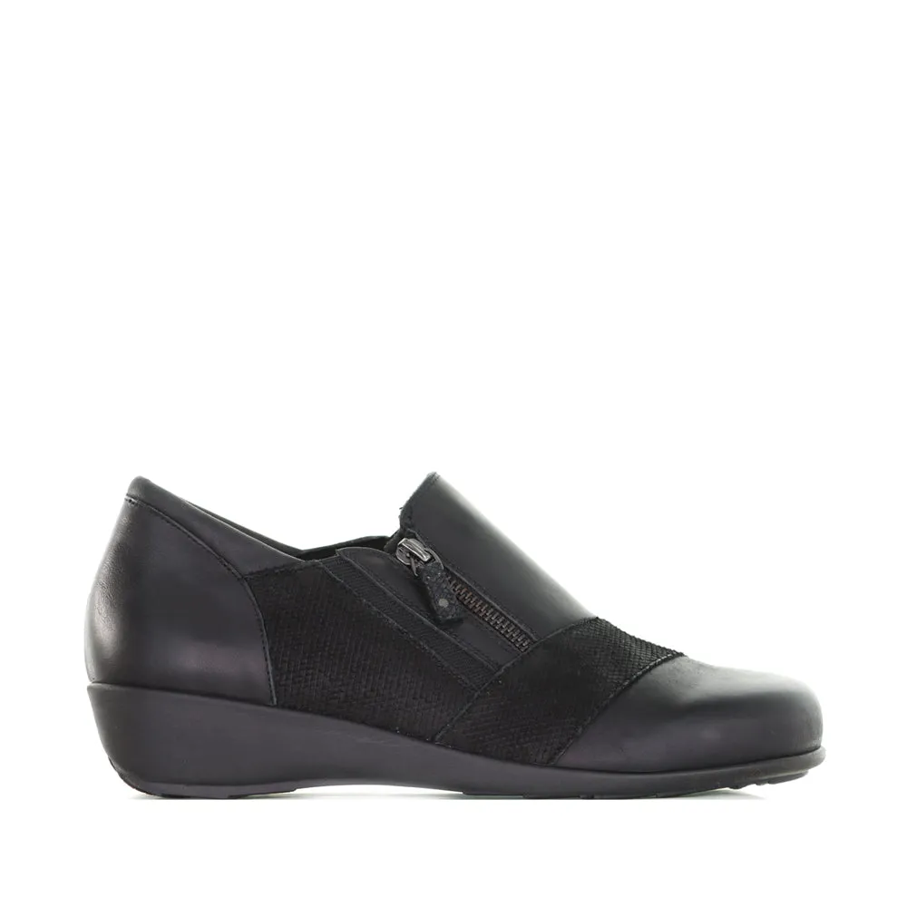 ZIERA SAGE BLACK CUT Comfort Wedge