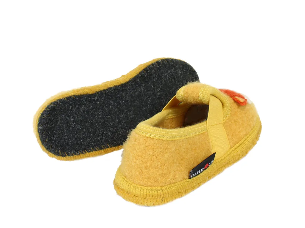 Abrasion resistant Haflinger Children's slippers Pets Yellow