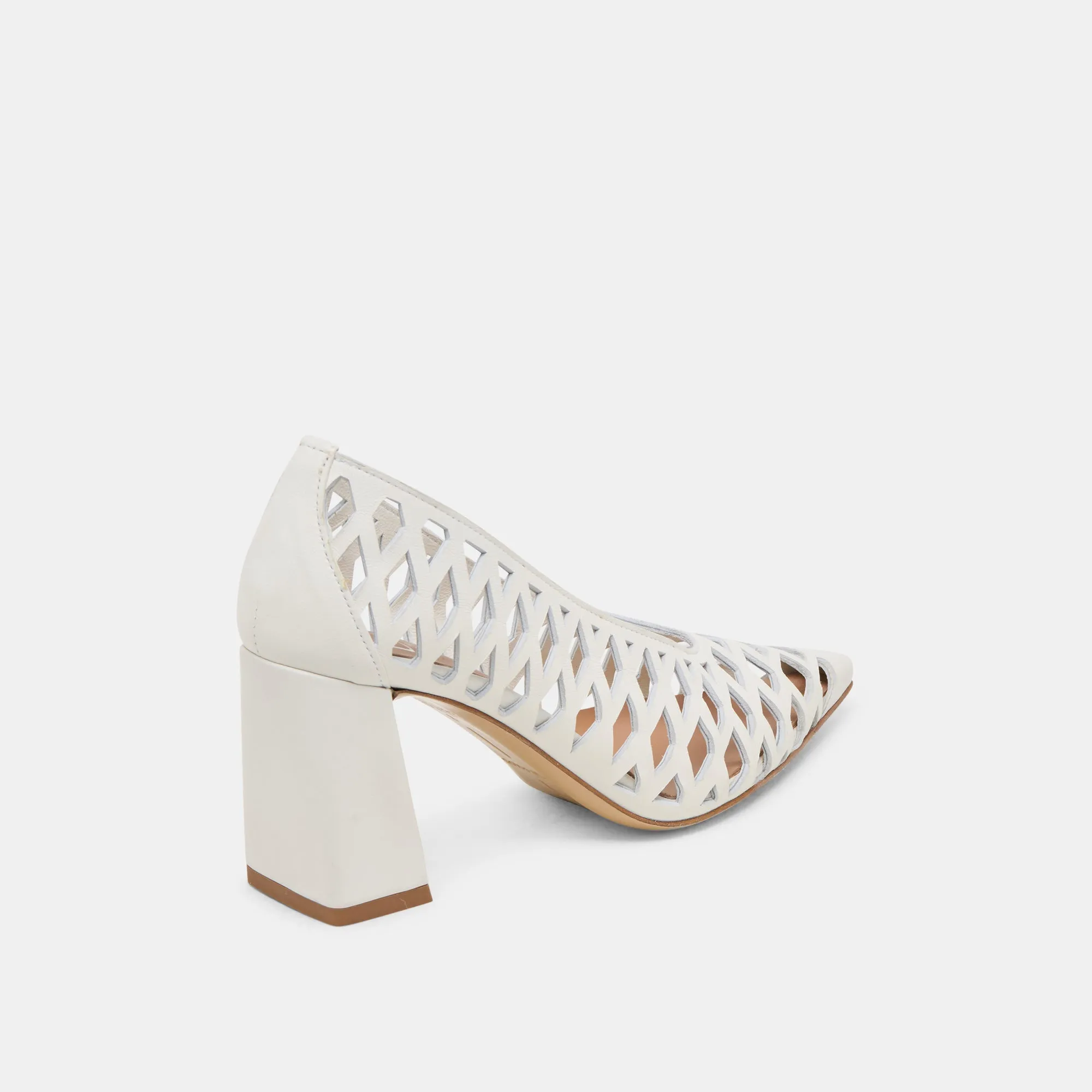 TANYA HEELS BONE WOVEN LEATHER Stylish Stilettos Soft Material