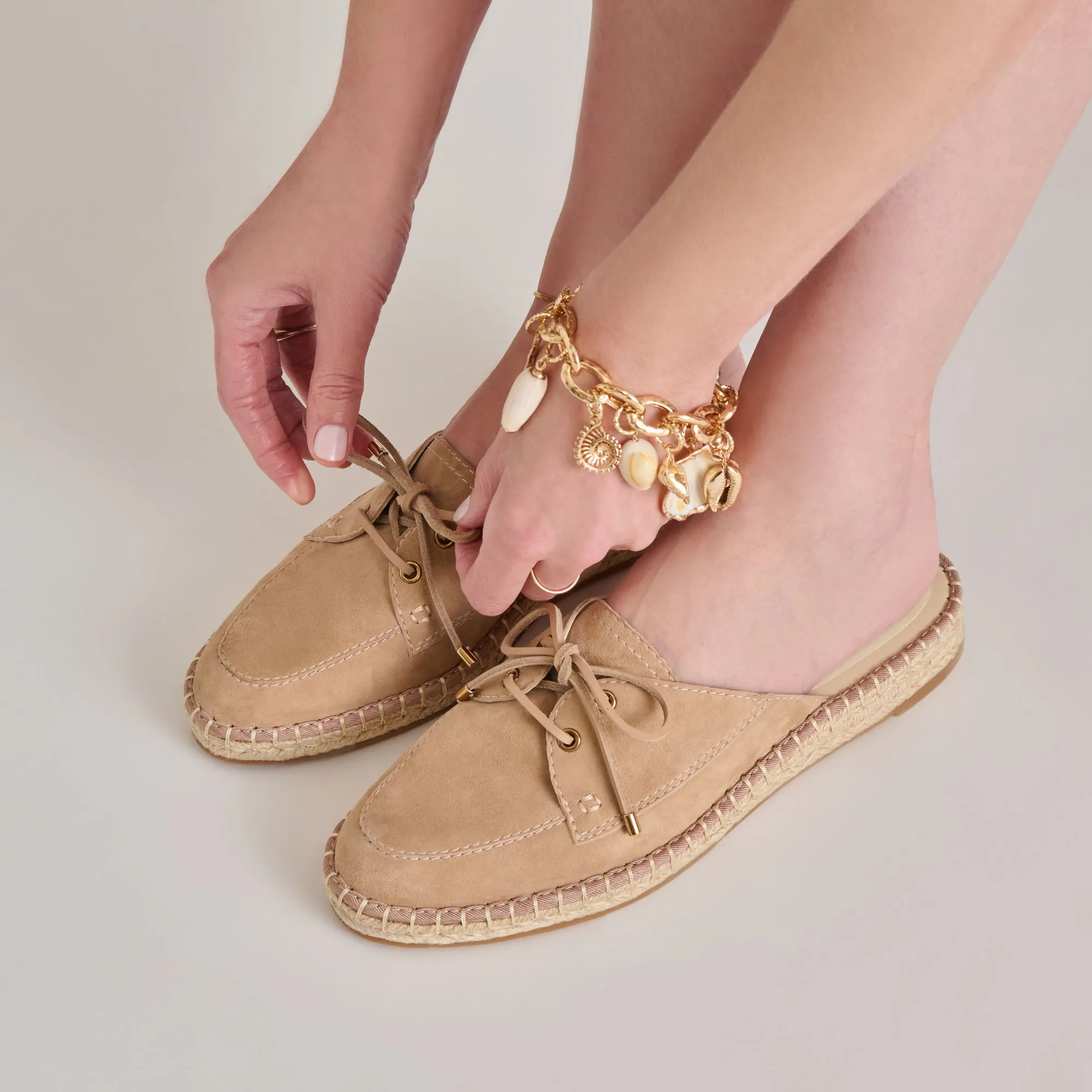 Country Path Dock Style HATIE FLATS BAMBOO SUEDE