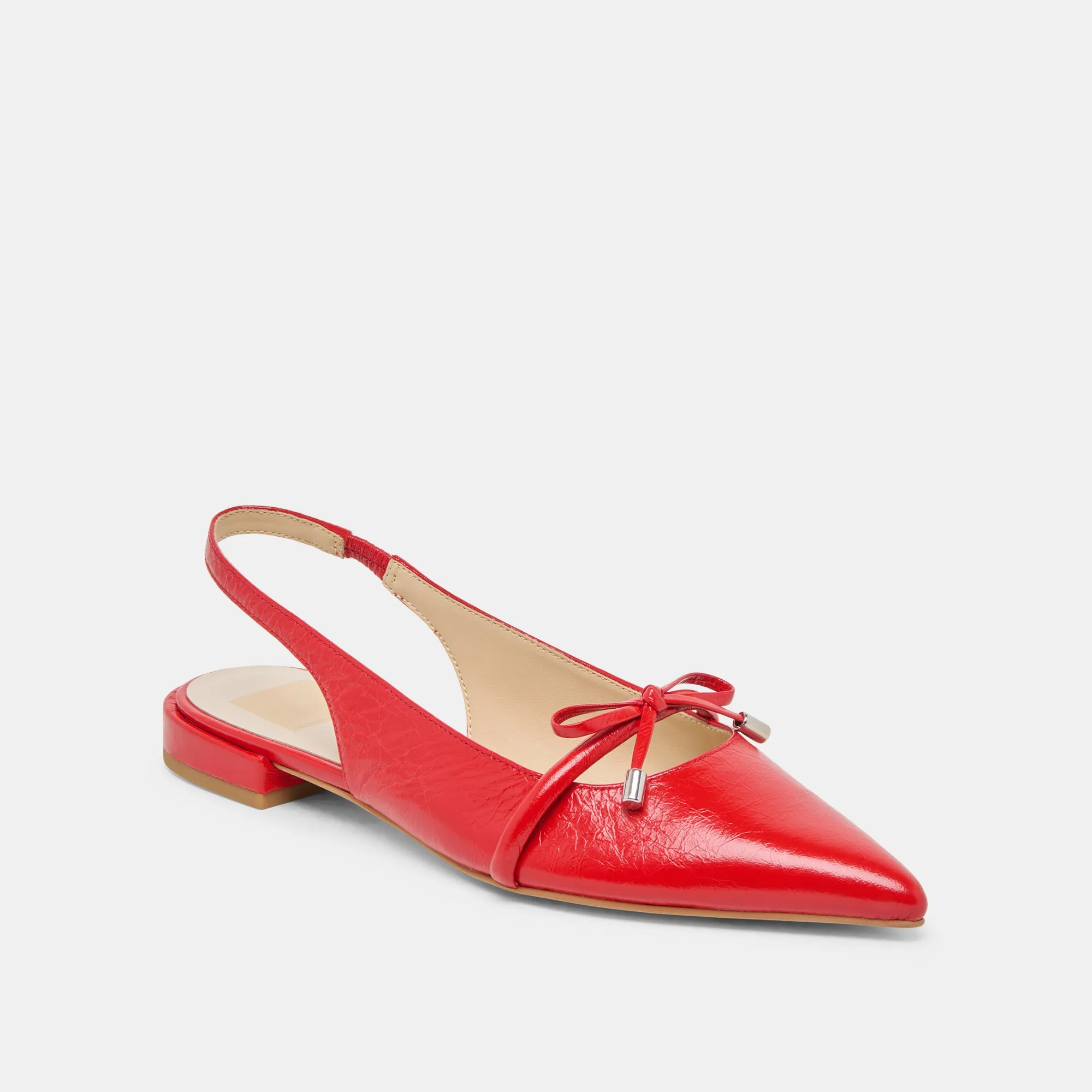 PAYGE FLATS CHILI CRINKLE PATENT Zipper Closure