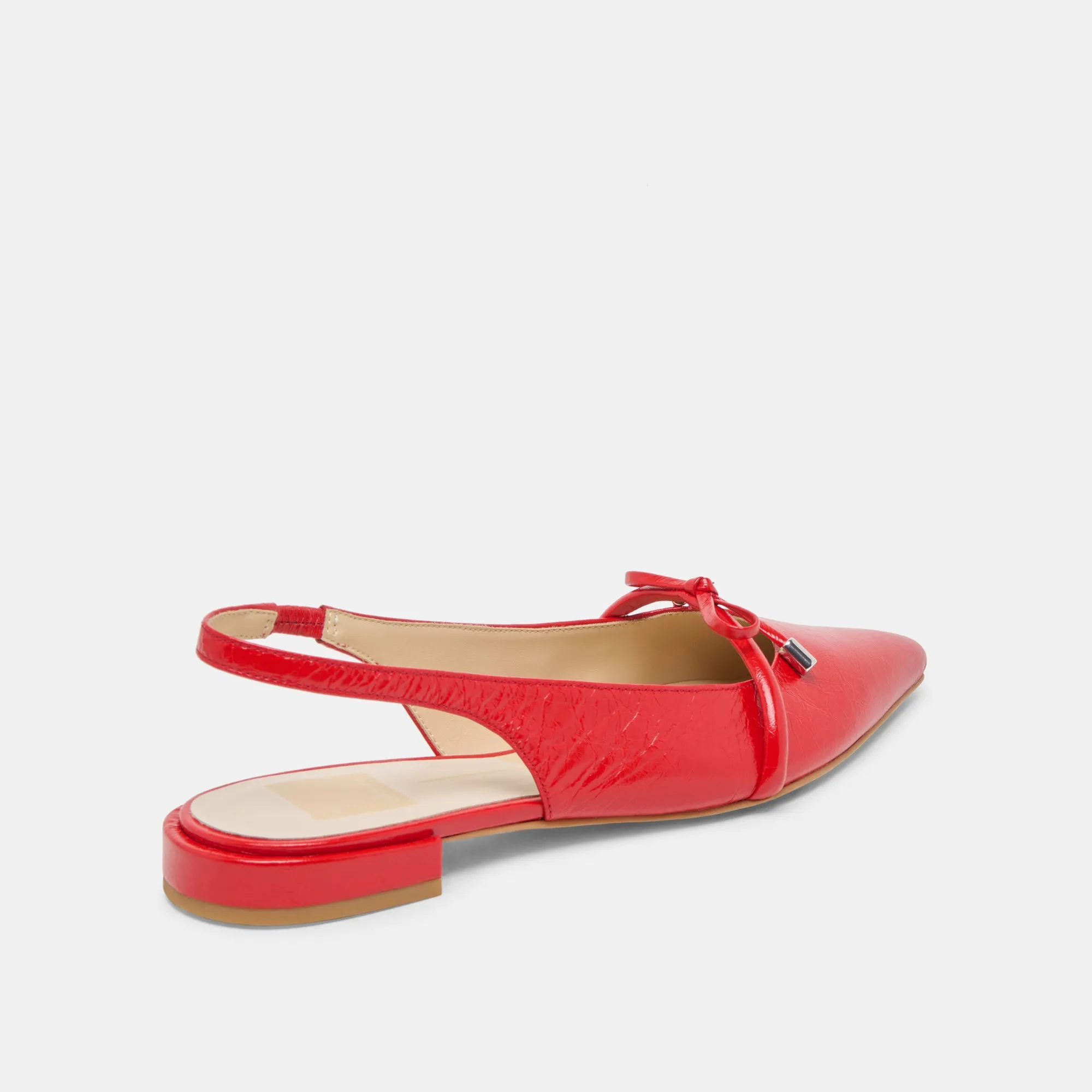 PAYGE FLATS CHILI CRINKLE PATENT Travel Light Ferry Mood