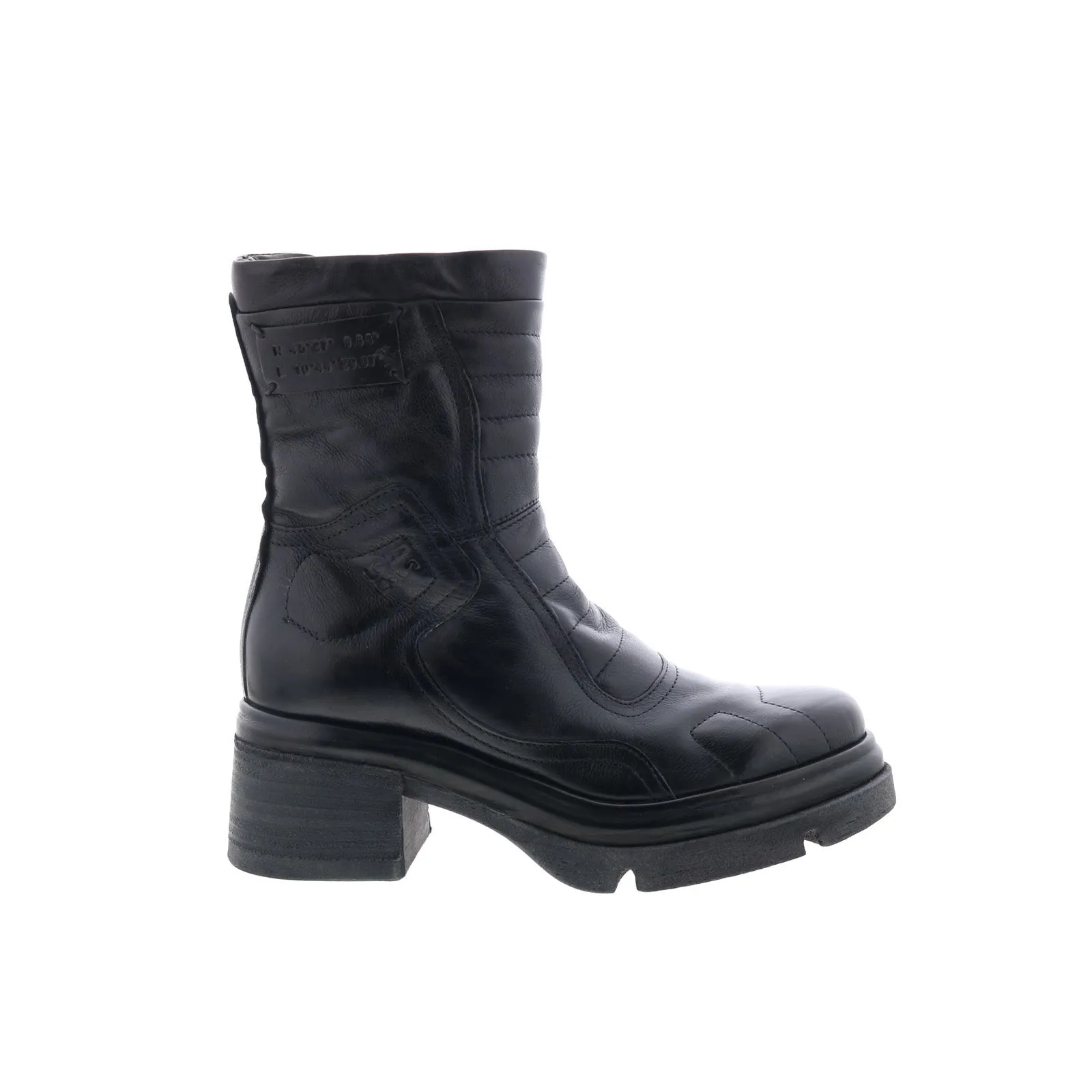 A.S. 98 Ethel Womens Black Leather Zipper Casual Dress Boots Flexible Outsole Travel purpose