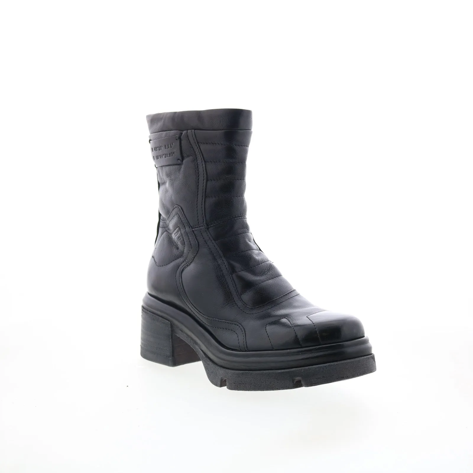 A.S. 98 Ethel Womens Black Leather Zipper Casual Dress Boots Classic Appearance