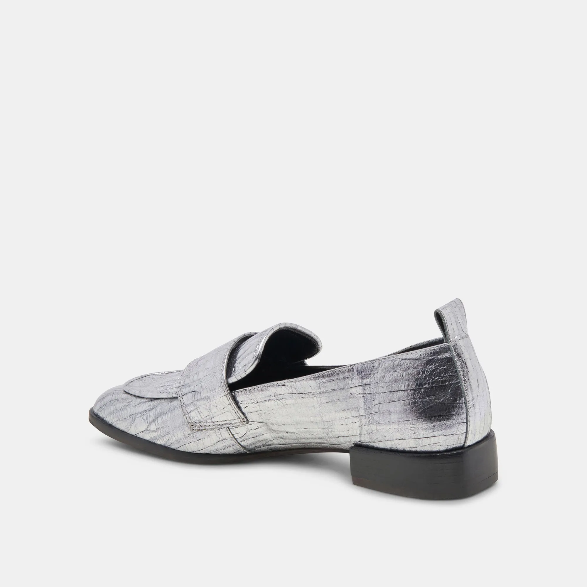 NYGEL LOAFERS GRAPHITE METALLIC LEATHER Breathable Lining Fashion Mood