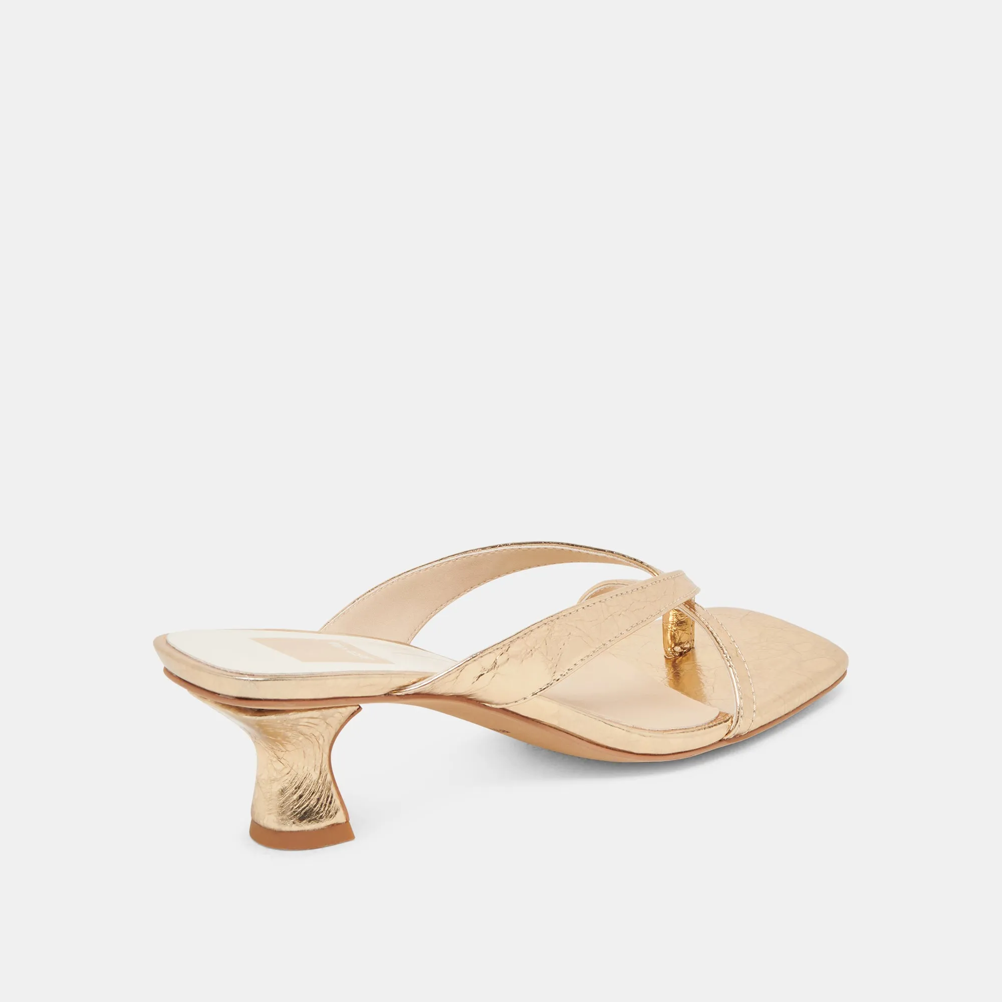 BREVEL HEELS GOLD DISTRESSED LEATHER Comfort Fit