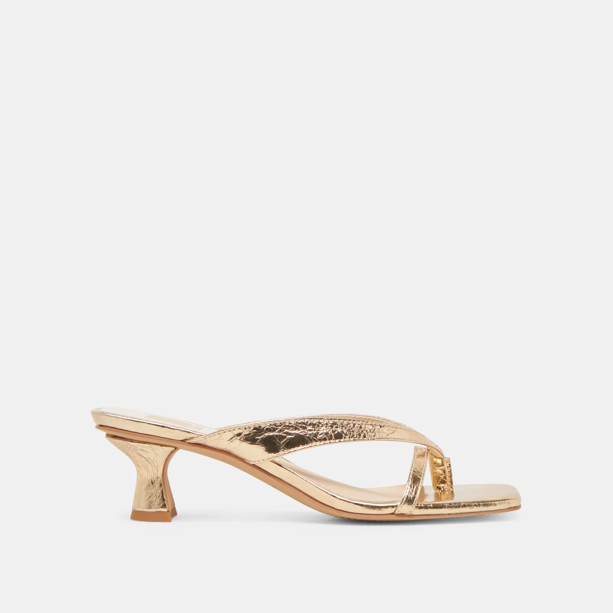Sunny Day BREVEL HEELS GOLD DISTRESSED LEATHER