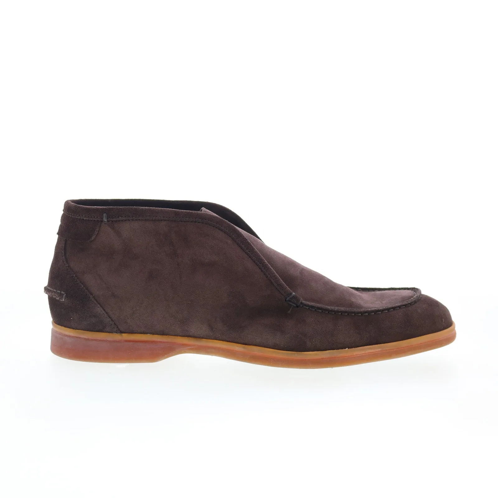 Mesh Upper Di Bianco Fidenza Mens Brown Suede Slip On Casual Dress Boots