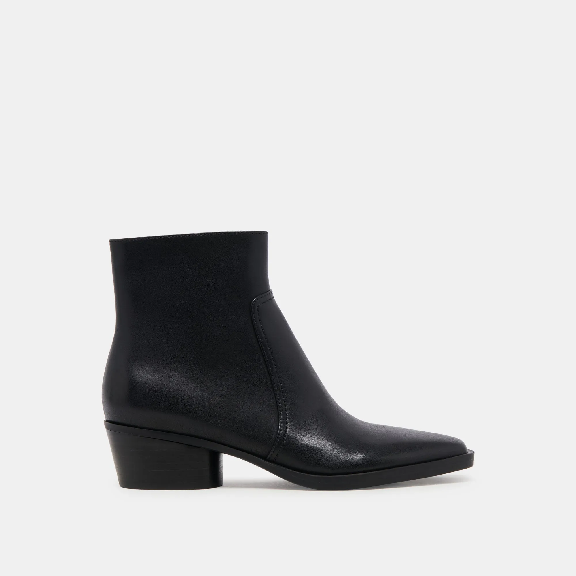 FAHARI H2O WIDE BOOTIES BLACK LEATHER Functional Footwear Military Style