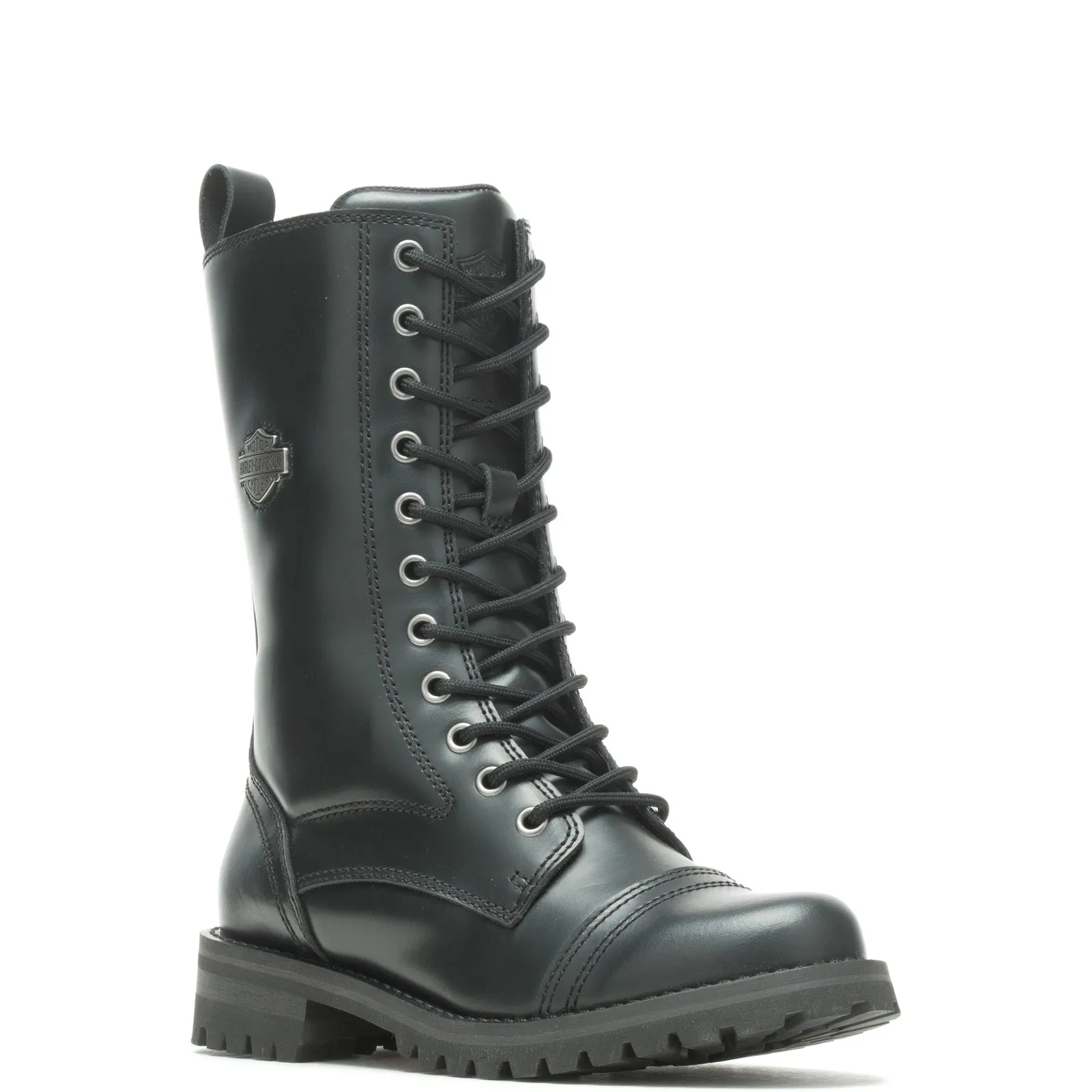 Durable Look Wide toe box Harley-Davidson Walsen 8" Lace D87256 Womens Black Leather Motorcycle Boots