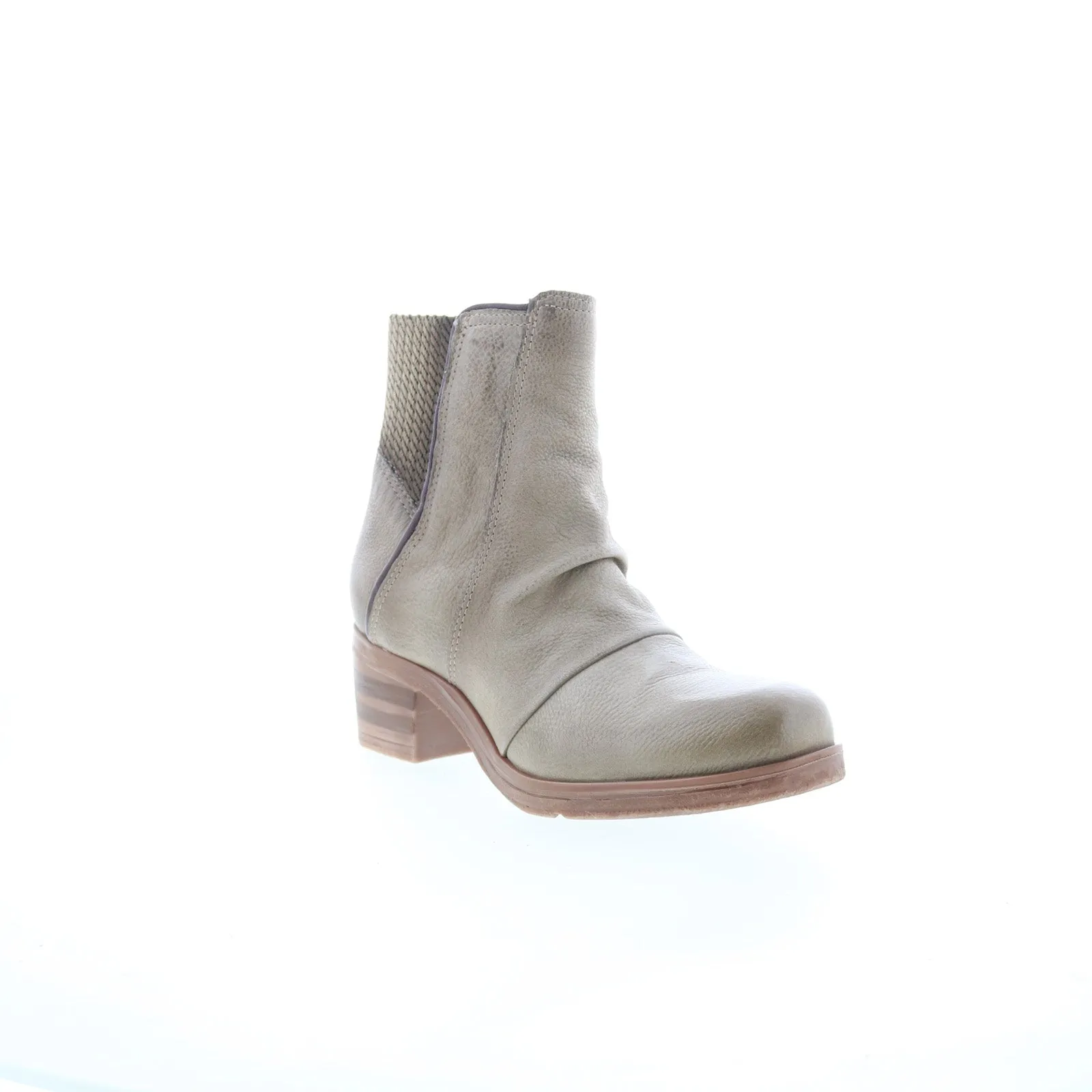 Anti-bacterial Miz Mooz Scarlett Womens Gray Leather Zipper Ankle & Booties Boots