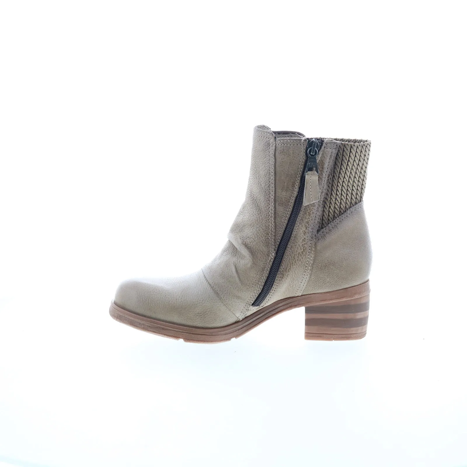 High Utility Ski Enthusiast Miz Mooz Scarlett Womens Gray Leather Zipper Ankle & Booties Boots