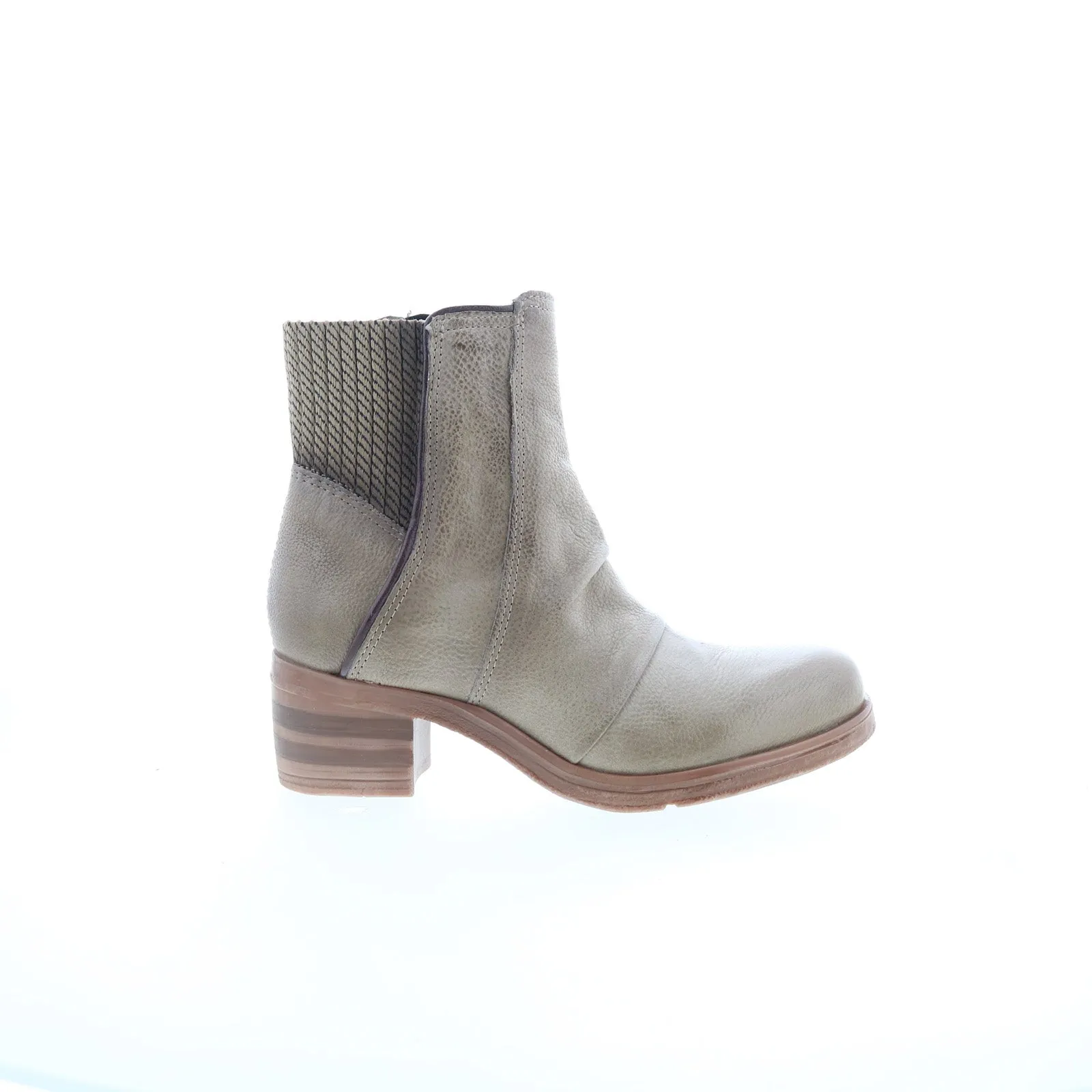 Water Resistant Beach Walk Miz Mooz Scarlett Womens Gray Leather Zipper Ankle & Booties Boots