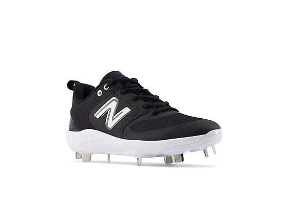New Balance Women's VELO v3 Metal Fastpitch Softball Cleats - Black with White - SMVELOK3 Stylish Support Sporty Comfort