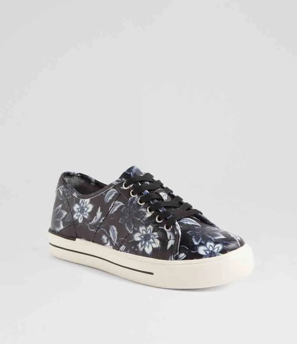 ZIERA ASHLEEN BLACK WHITE FLOWER Sport Active School Style