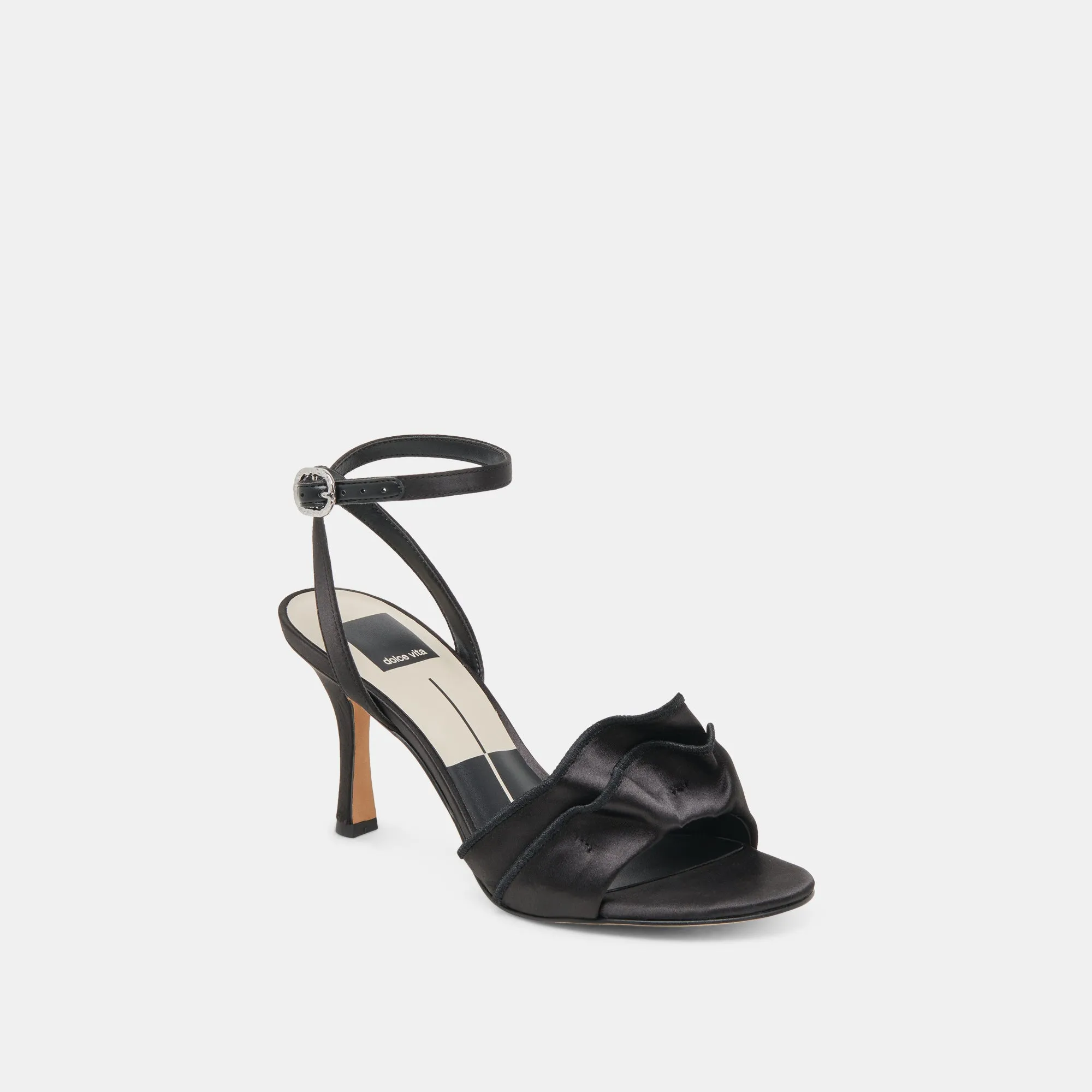 Comfortable Platform Heels Moisture wicking LUNETE HEELS ONYX SATIN