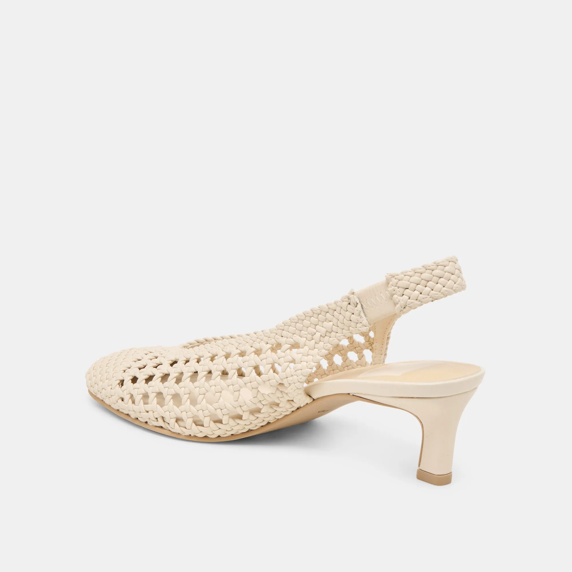 FAWNE HEELS CREME WOVEN STELLA Bridal Heel Sandals Lightweight Design