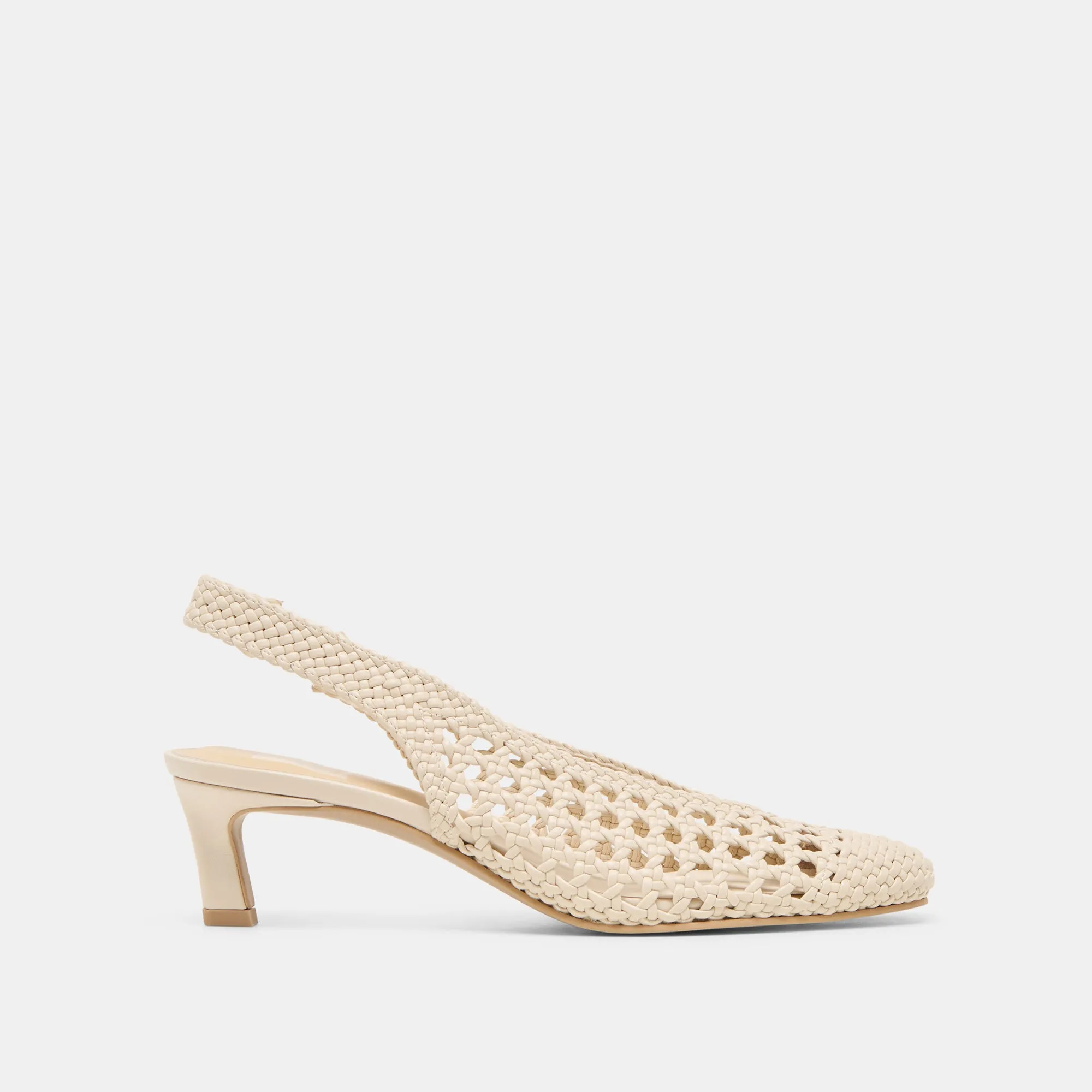 FAWNE HEELS CREME WOVEN STELLA Heeled Booties Modern Design