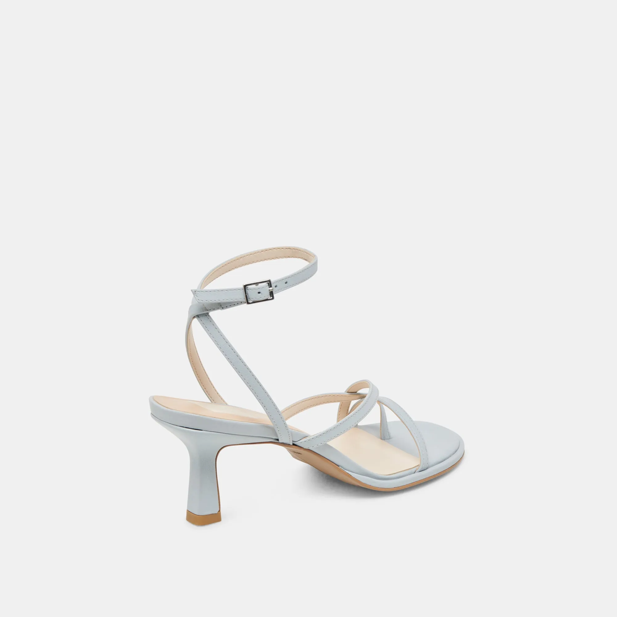 Stretchable MORAH HEELS ICE BLUE LEATHER