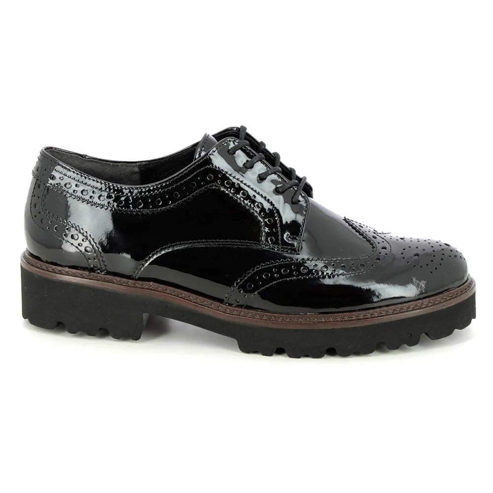 05.244 Patent Leather Lace Up Comfortable Design Comfort Stand