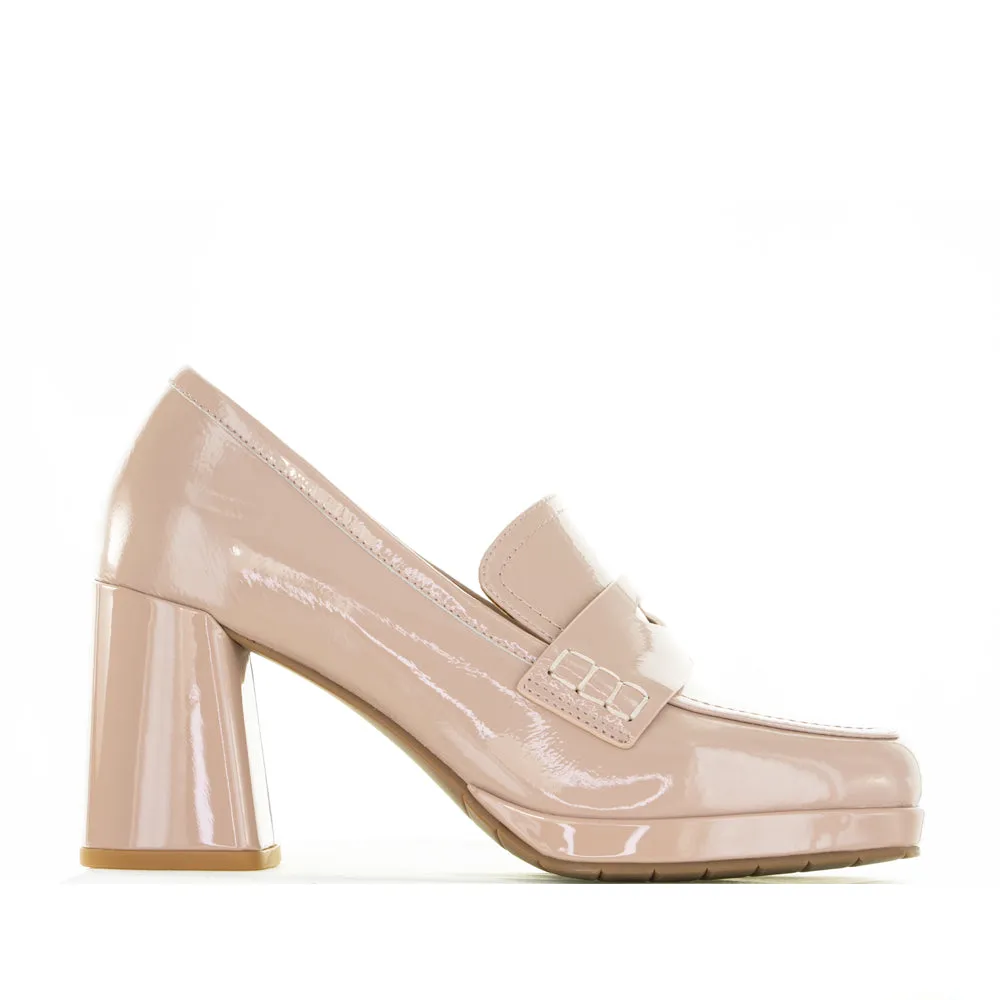 Chic Heeled Booties Colorful High Heels BRESLEY SMALE NUDE PATENT