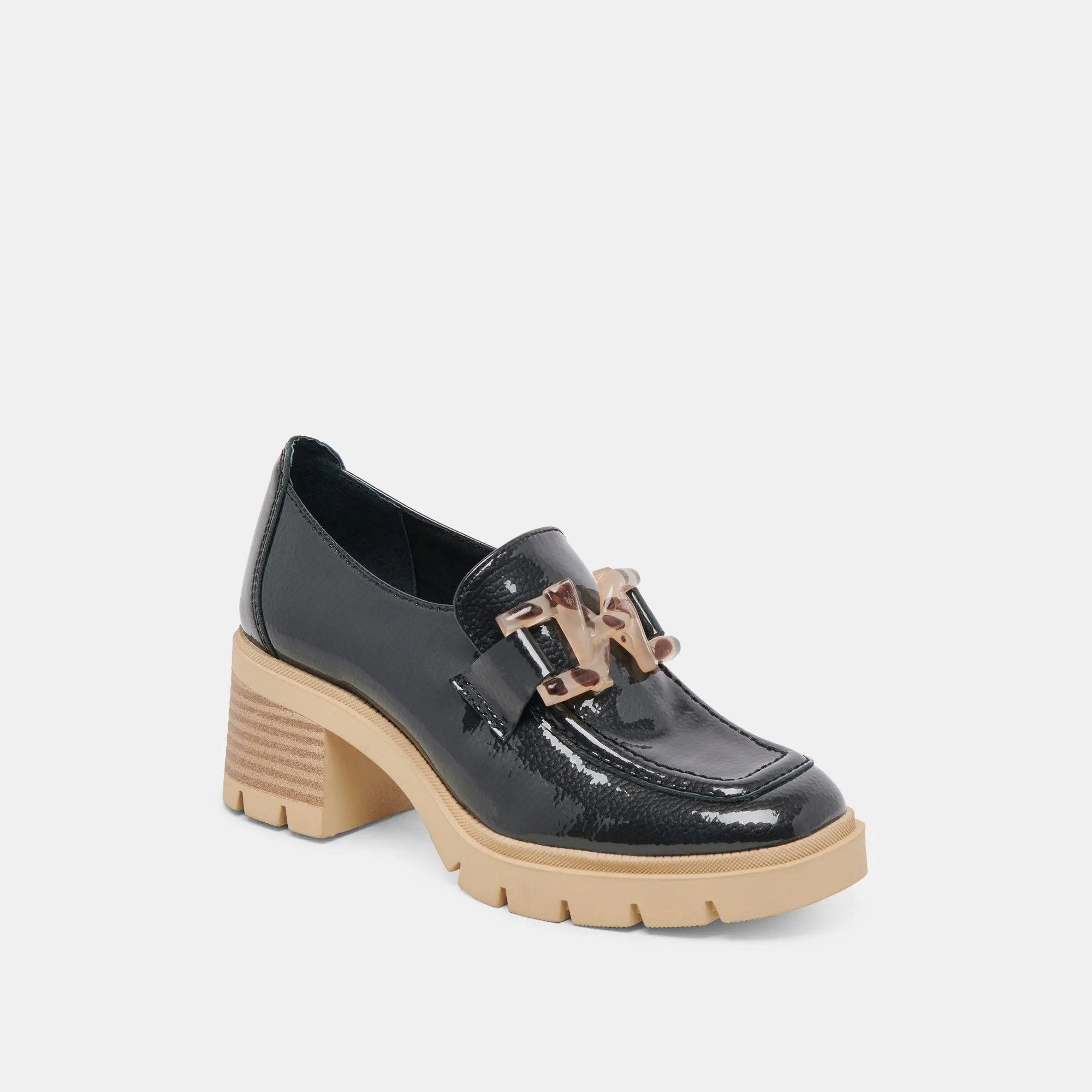 Toe Protection Wave View HAROLD HEELS MIDNIGHT PATENT LEATHER