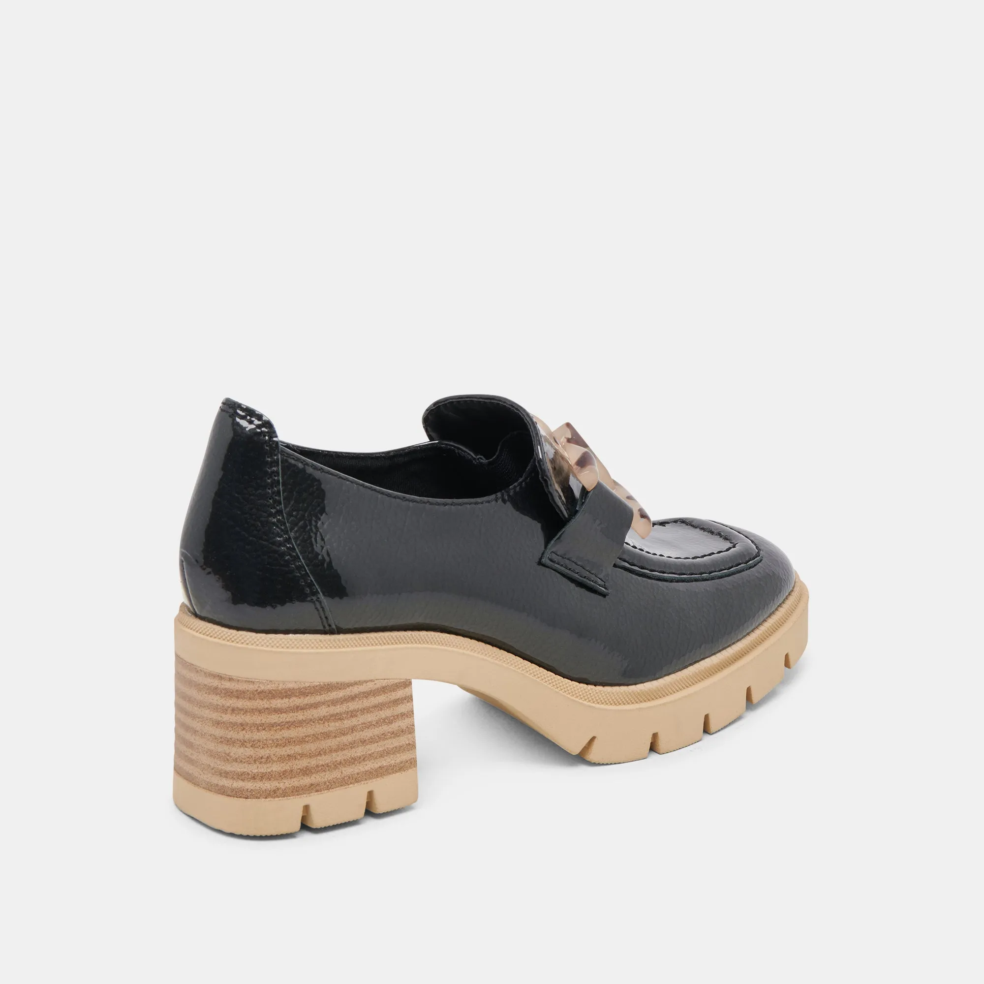 HAROLD HEELS MIDNIGHT PATENT LEATHER Block Joy Indoor Wear
