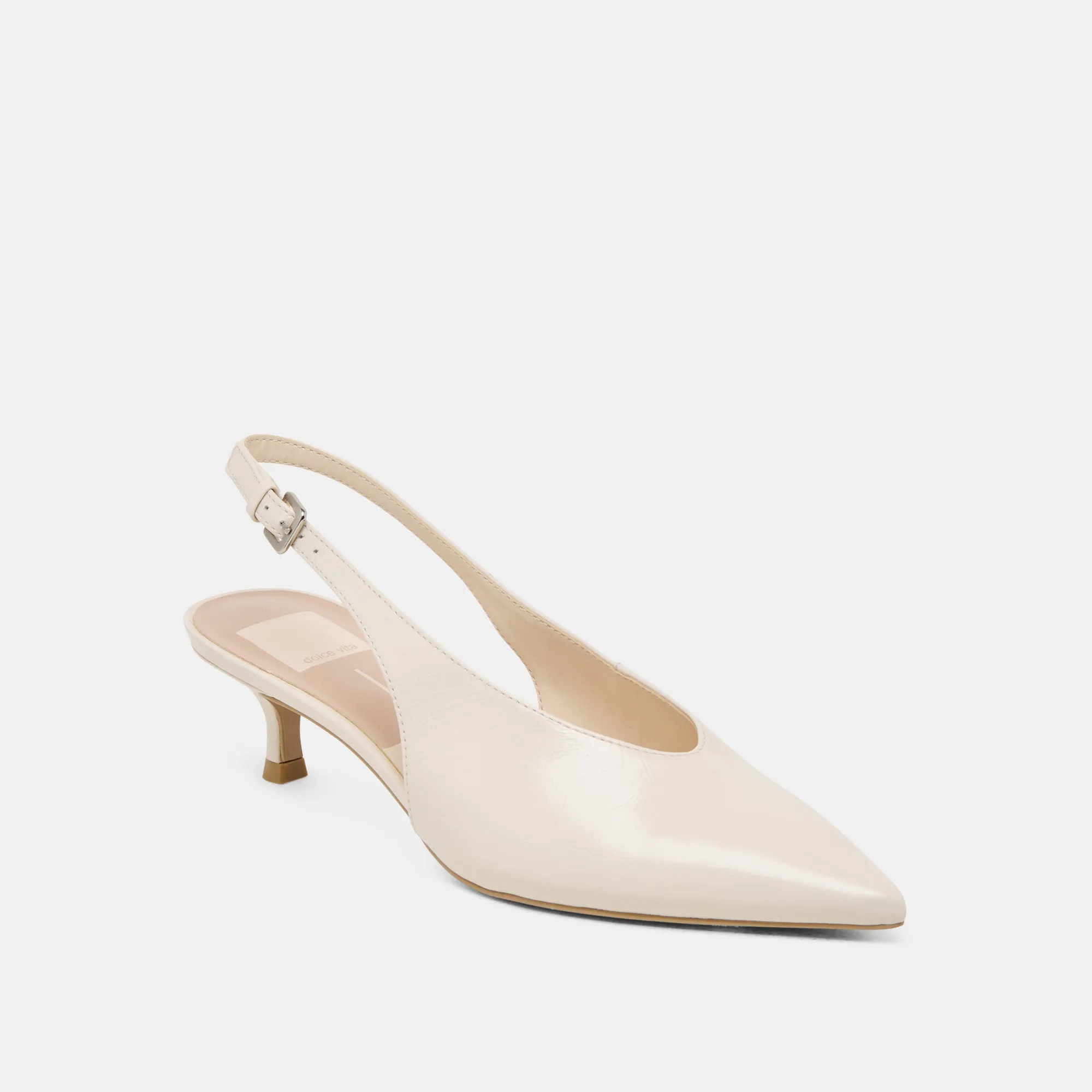 ALENNA HEELS BONE CRINKLE PATENT Metallic Stilettos