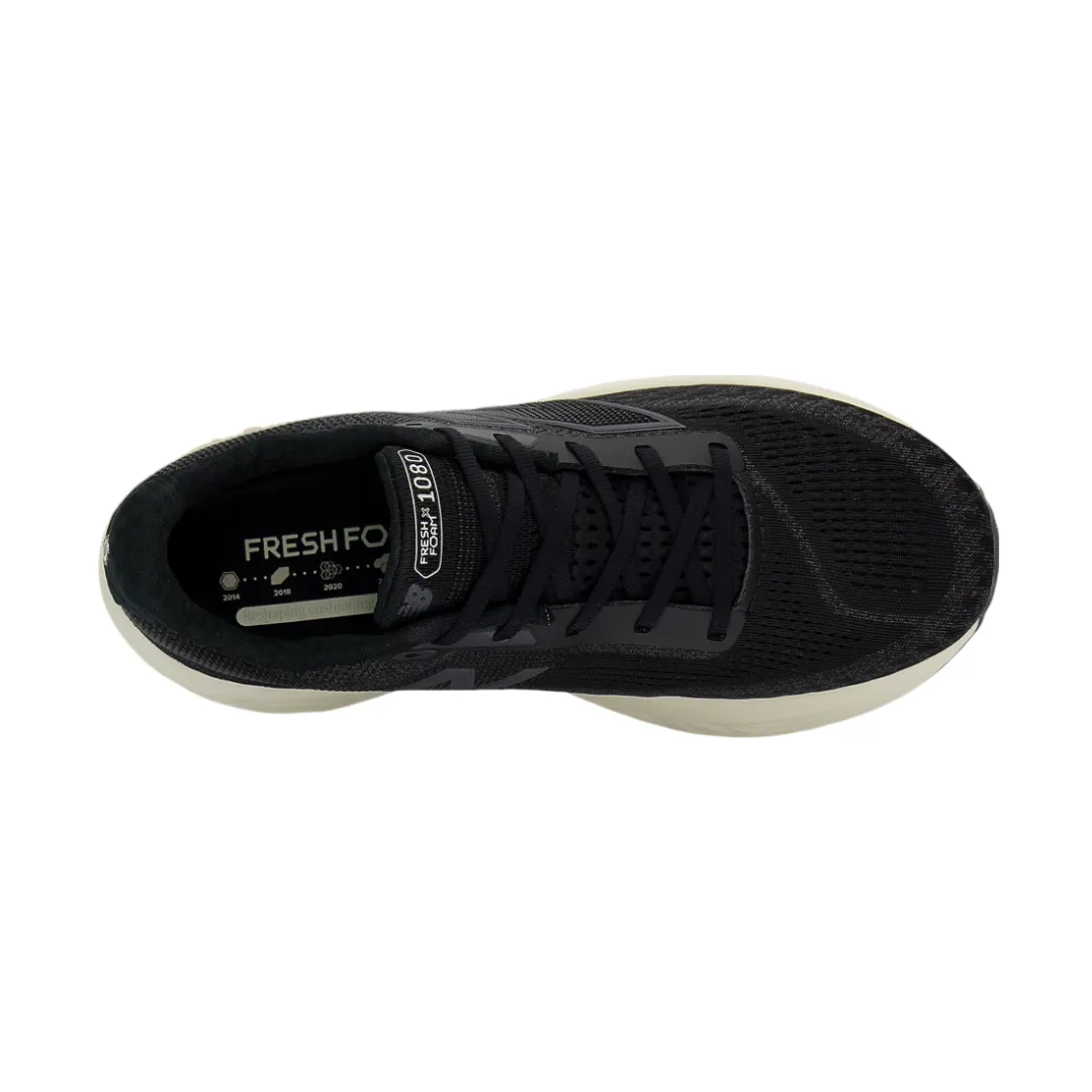 winter - suitable NEW BALANCE M1080B14-2E FRESH FOAM X 1080 v14 MN'S (Wide) Black/White Mesh Running Shoes
