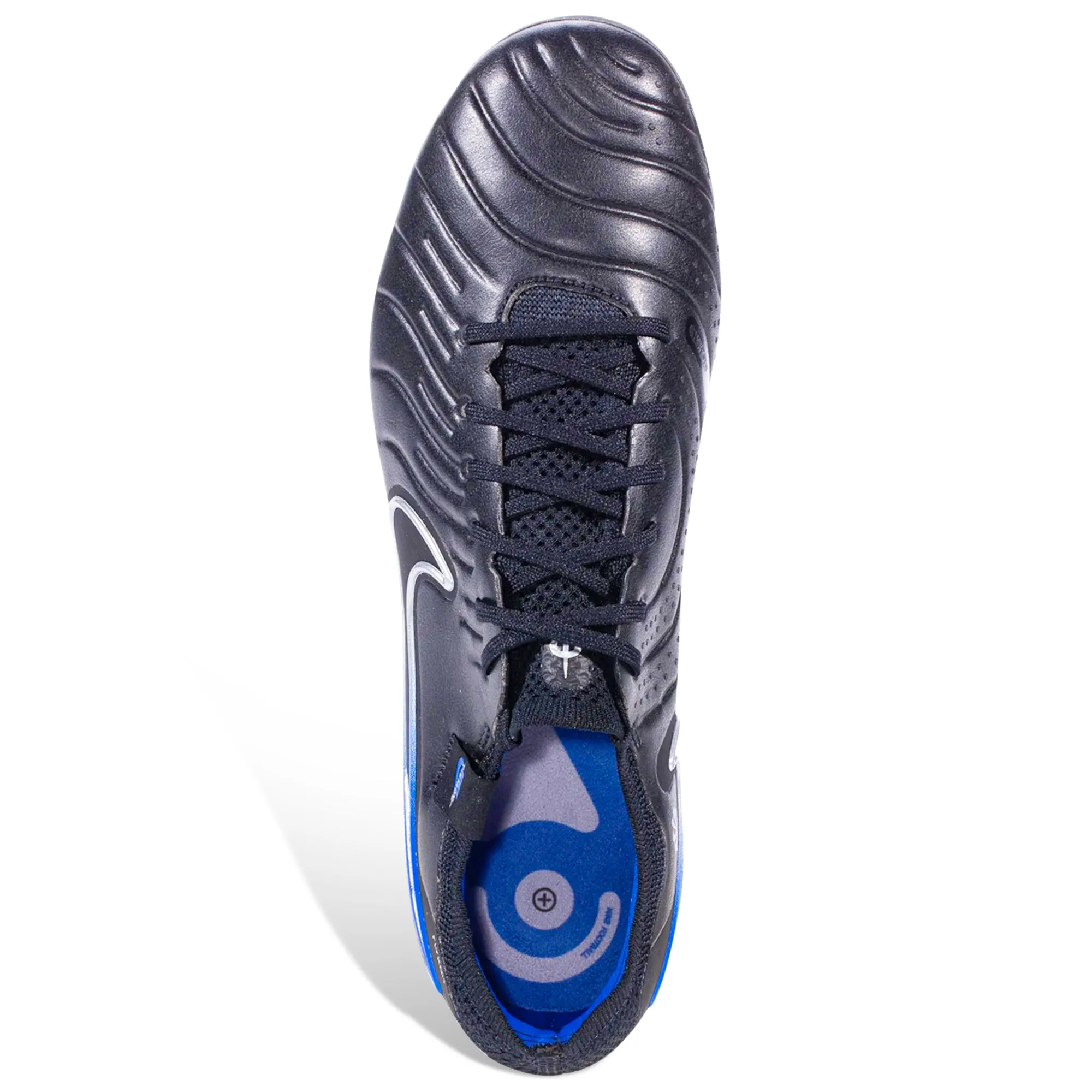 Nike Legend 10 Elite Firm Ground Soccer Cleats (Black/Chrome-Hyper Royal) Competitive Edge