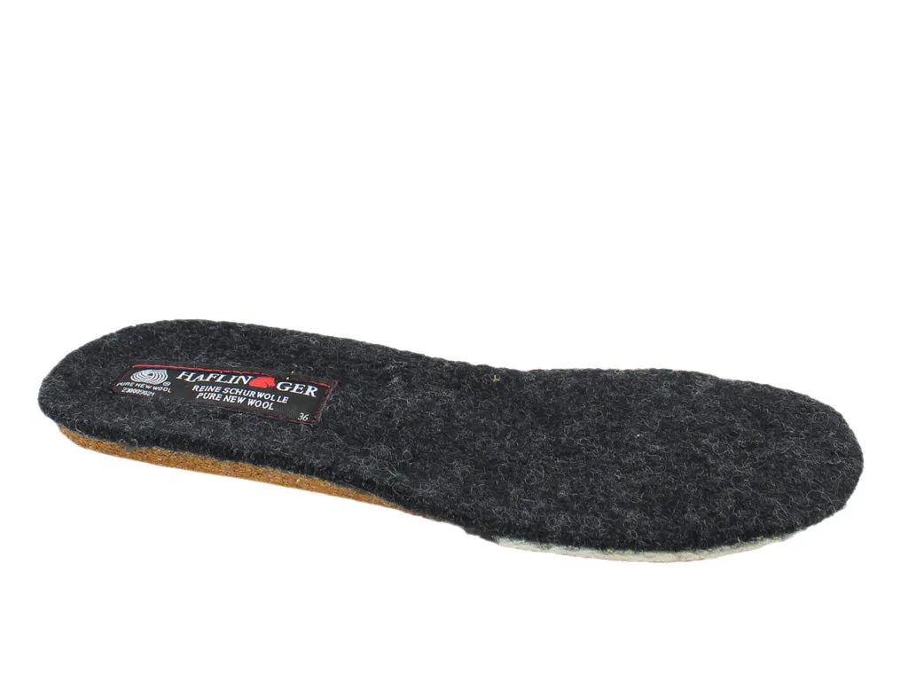 Haflinger Everest Cork Insole Graphite Rain Step Slim Line