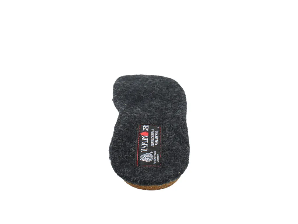 Haflinger Everest Cork Insole Graphite Pure Black