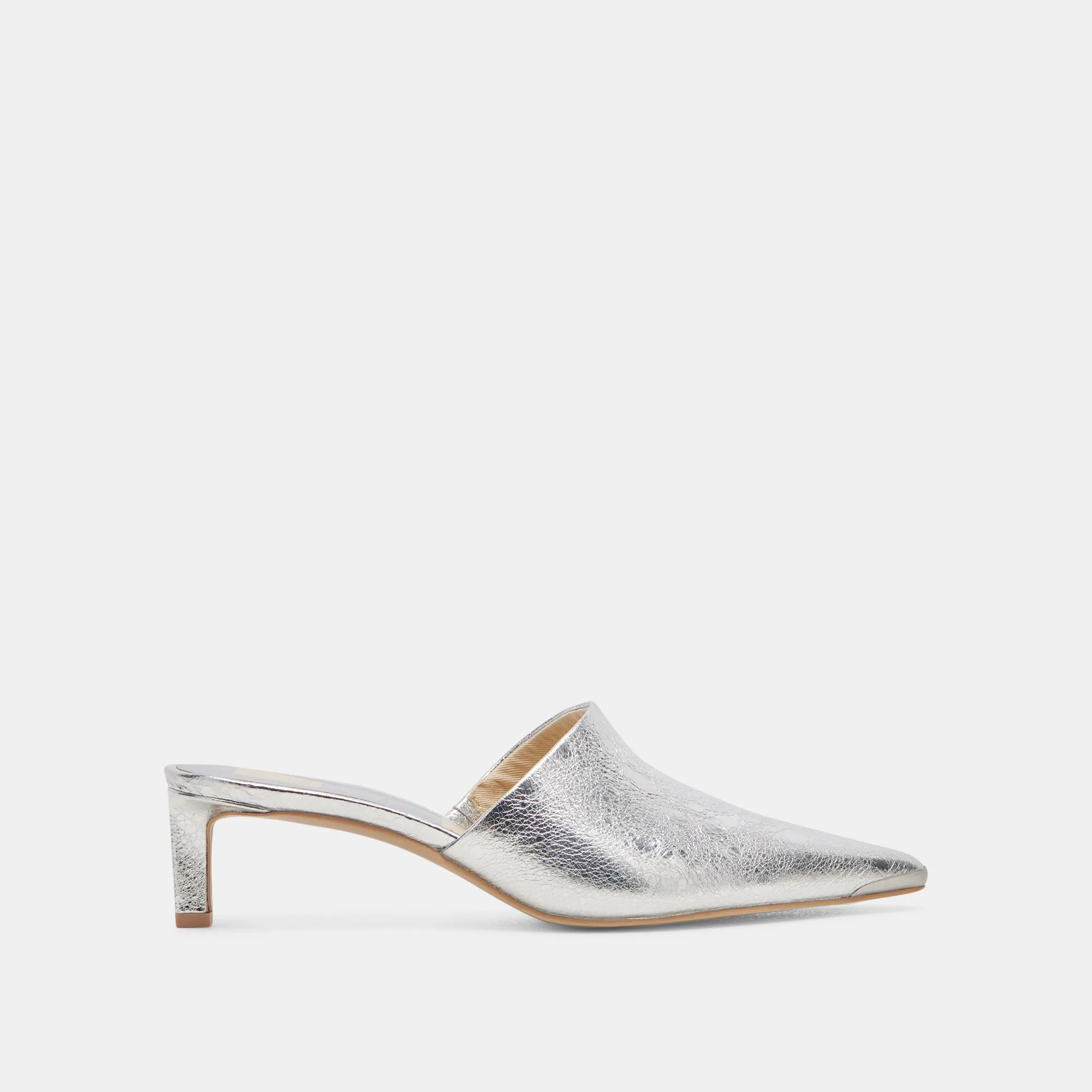 LEXY HEELS SILVER DISTRESSED LEATHER Bridal Shoes with Embellishments