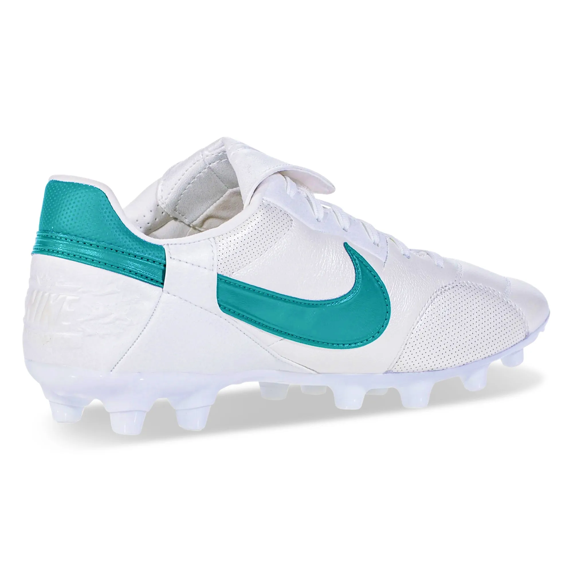 Comfort Padding Compact Build Nike Premier III FG Soccer Cleats (Metallic Summit White/Mystic Green)