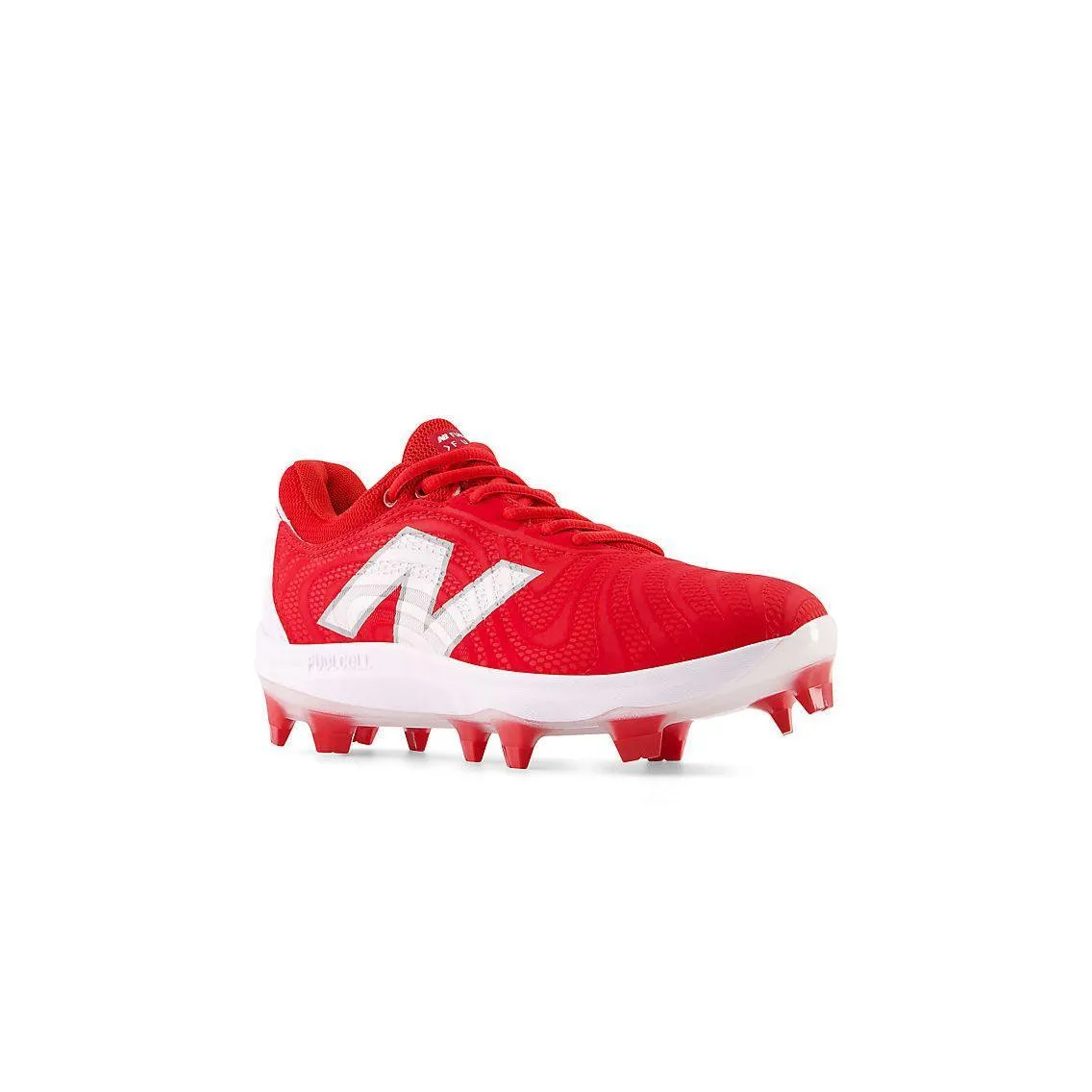 Comfort Motion New Balance Women's FuelCell FUSE v4 Molded Fastpitch Softball Cleats - Team Red/Optic White - SPFUSER4