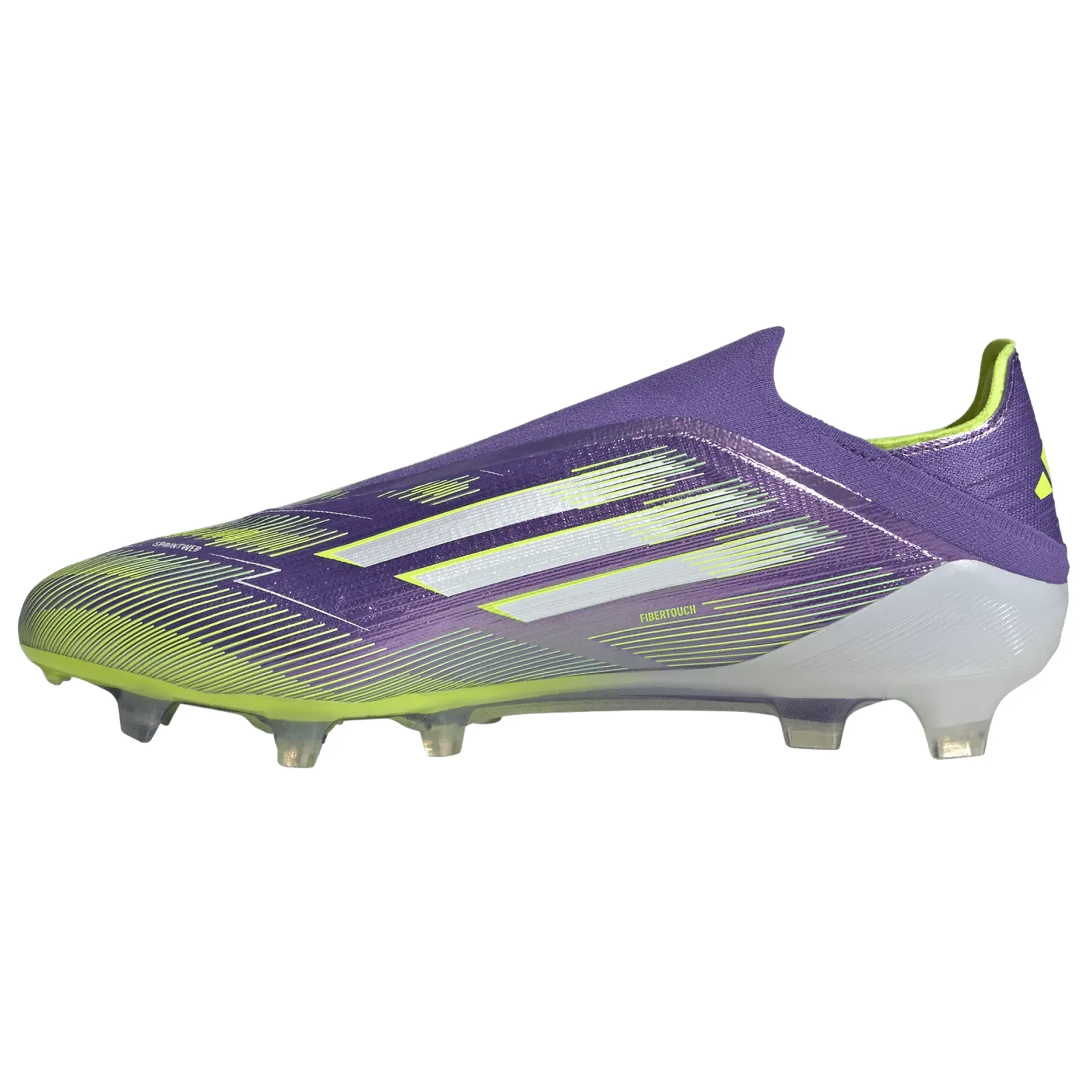adidas F50 Laceless Elite FG Soccer Cleats (Purple Rush/Lucid Lemon) Pace Return