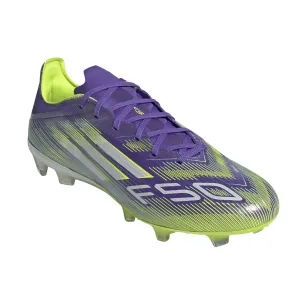 Injury prevention adidas F50 Pro FG Soccer Cleats (Purple Rush/Lucid Lemon)