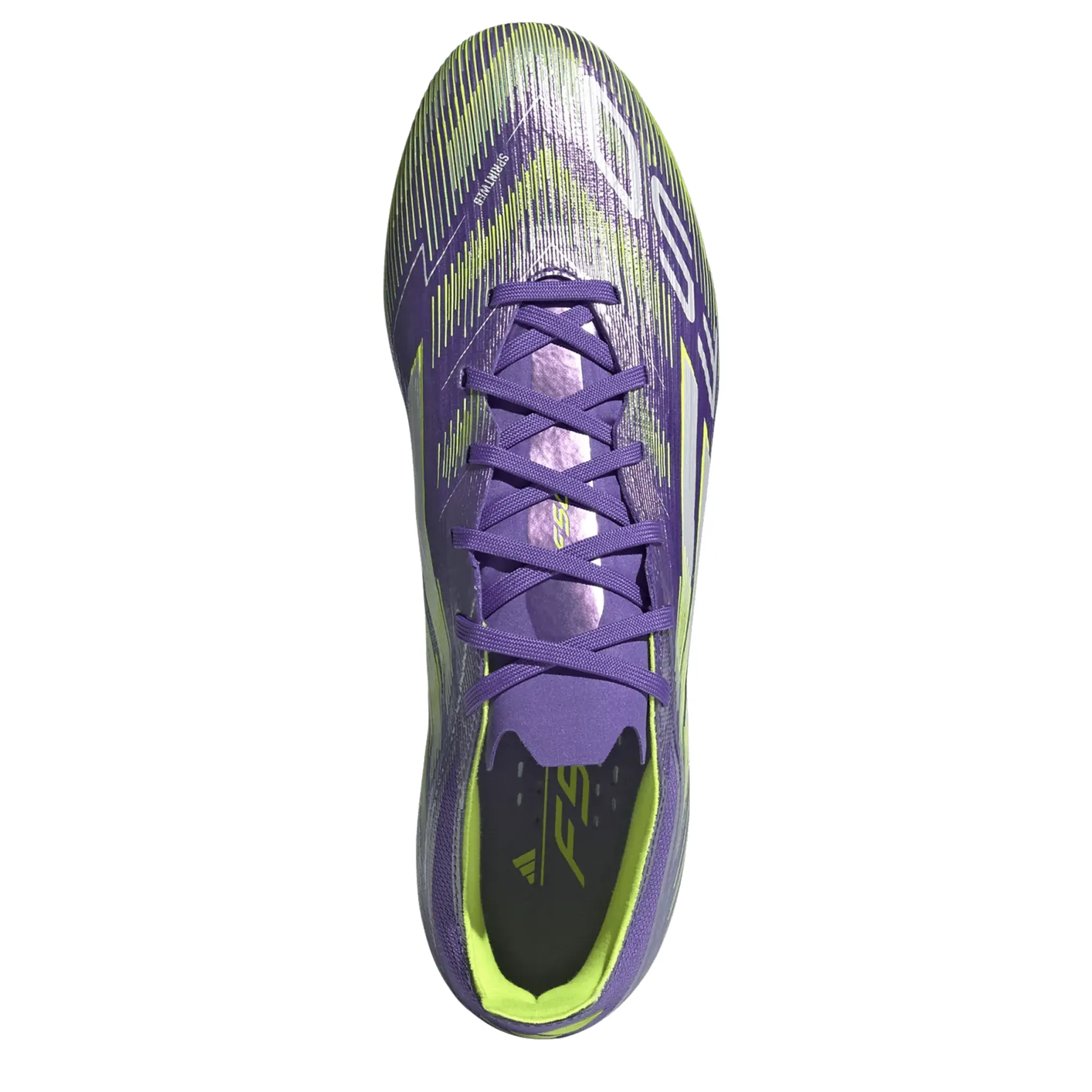 turf shoes Sweat Control adidas F50 Pro FG Soccer Cleats (Purple Rush/Lucid Lemon)