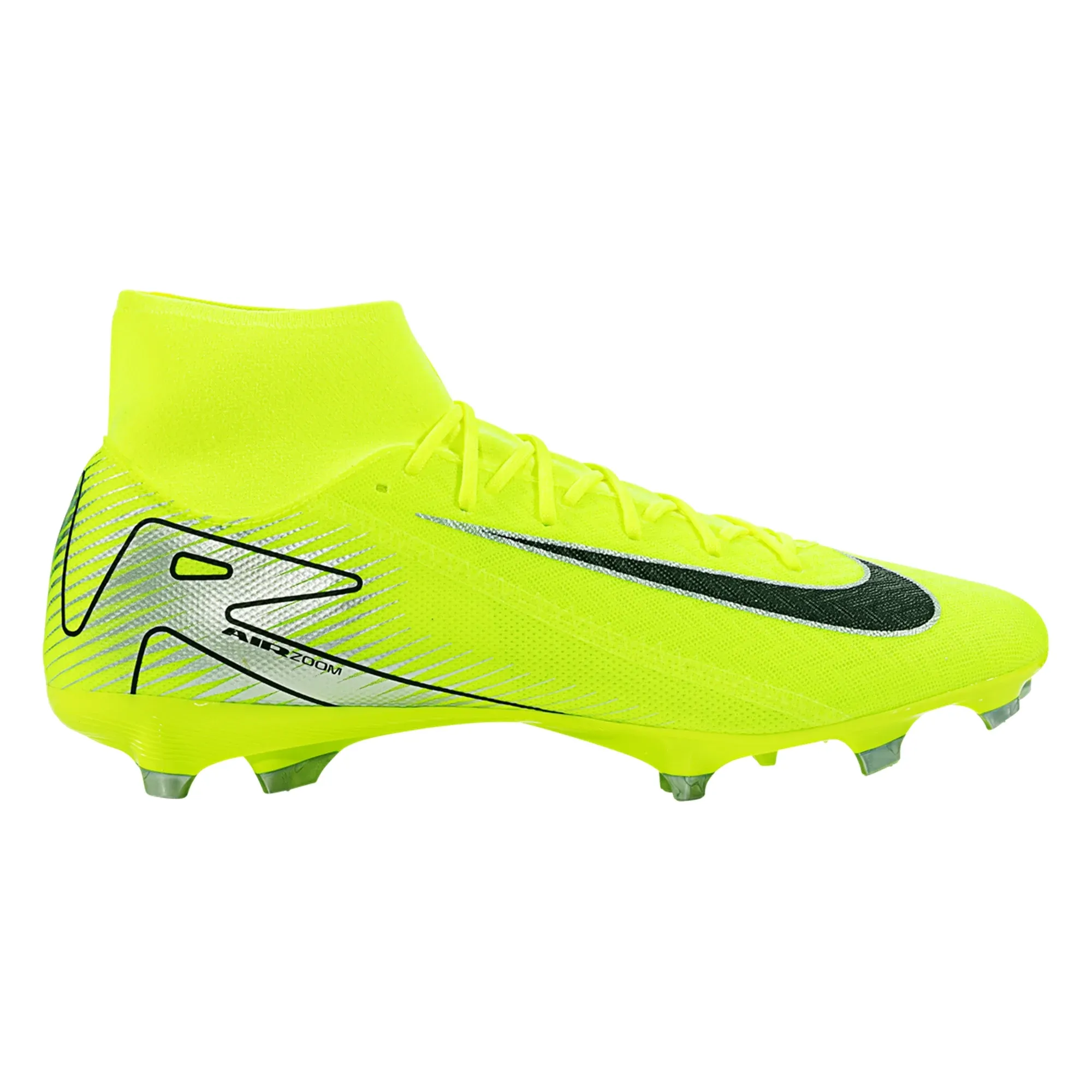 Nike Zoom Superfly 10 Academy FG/MG Soccer Cleats (Volt/Black) Breath Mesh
