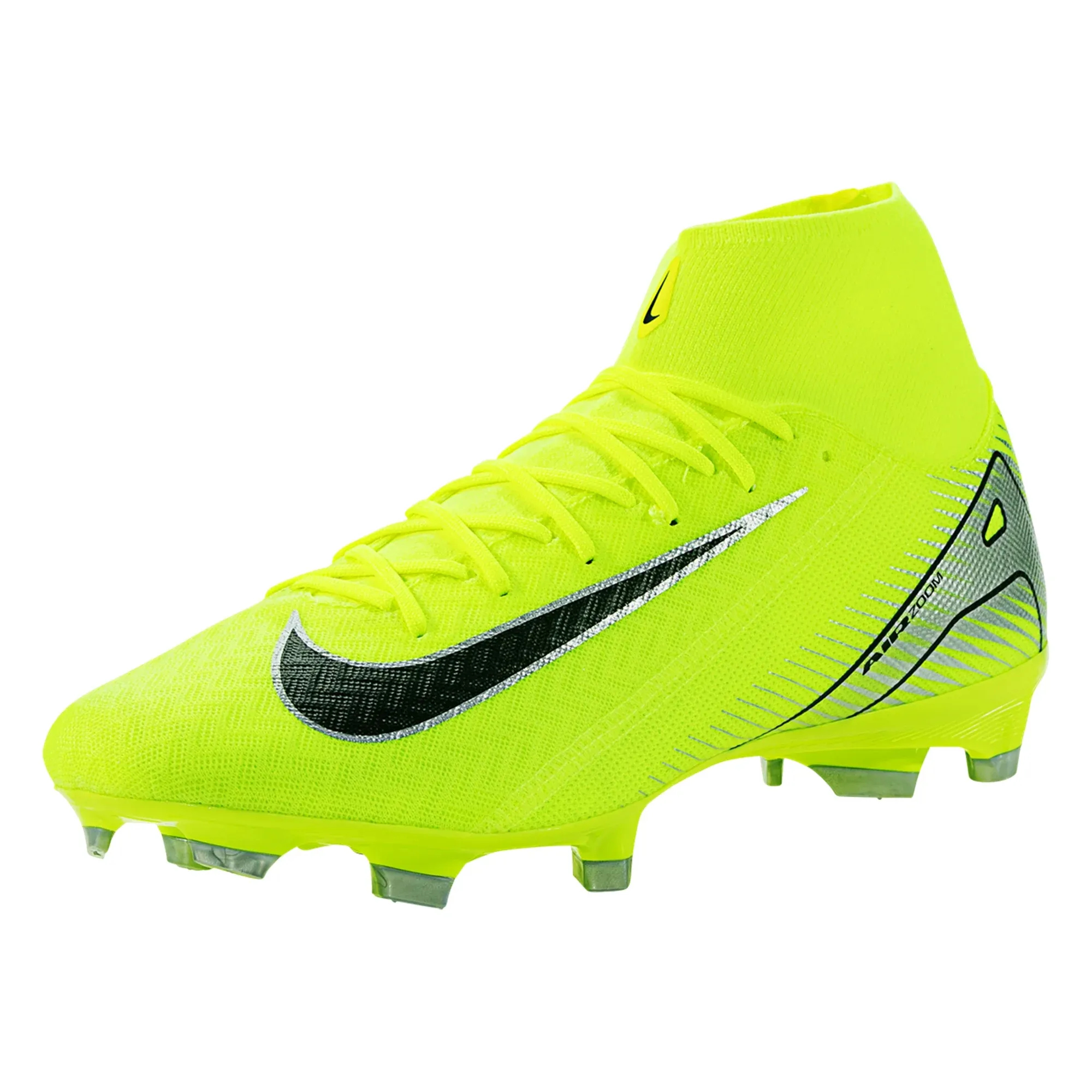 Stable Movement No Friction Nike Zoom Superfly 10 Academy FG/MG Soccer Cleats (Volt/Black)