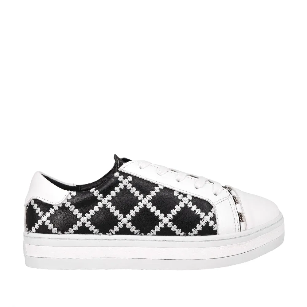 ALFIE & EVIE PLEAT WHITE BLACK Heart Glow Galaxy Tone