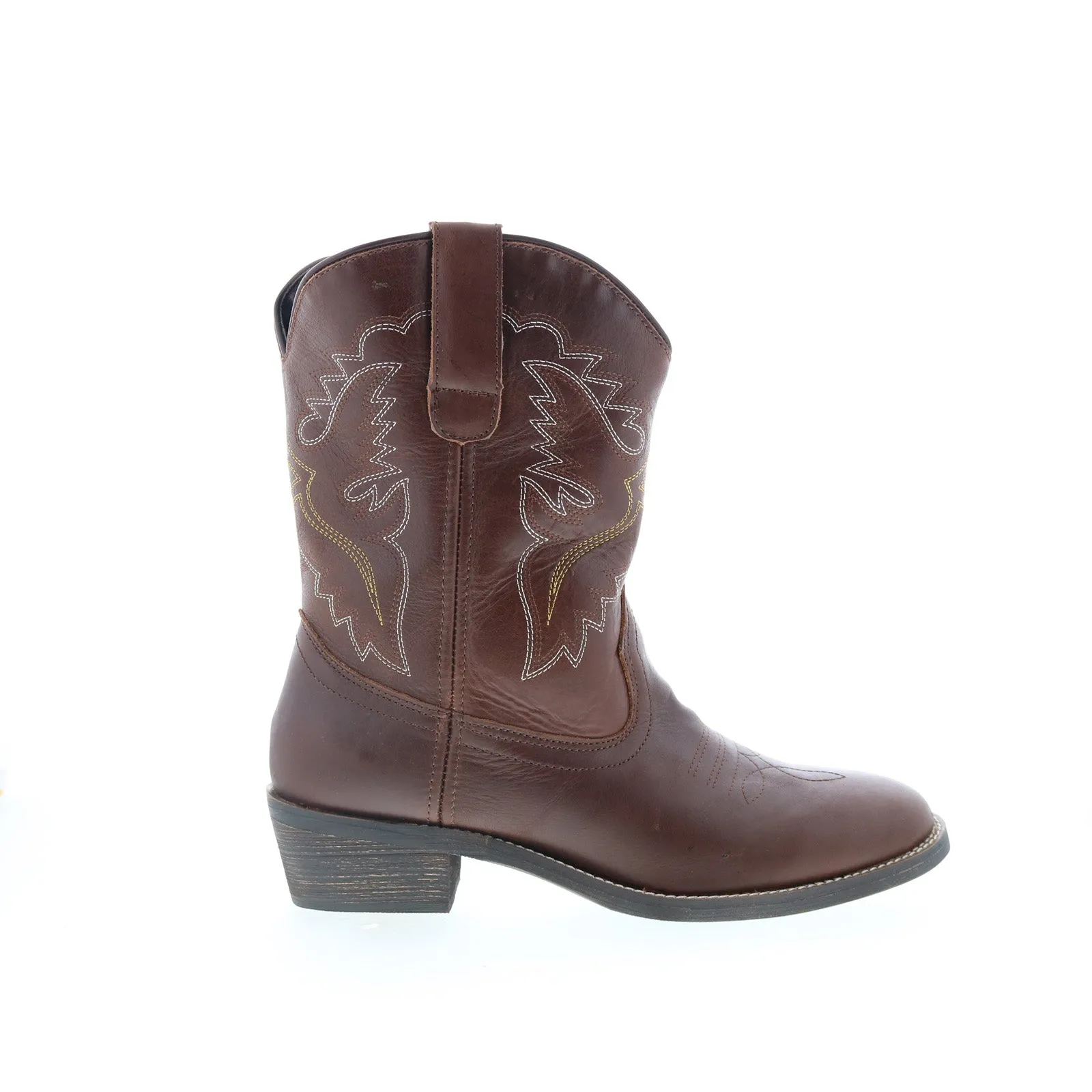 Classic Touch soft fit Smoky Mountain Boots Grove 6033 Womens Brown Leather Slip On Western Boots